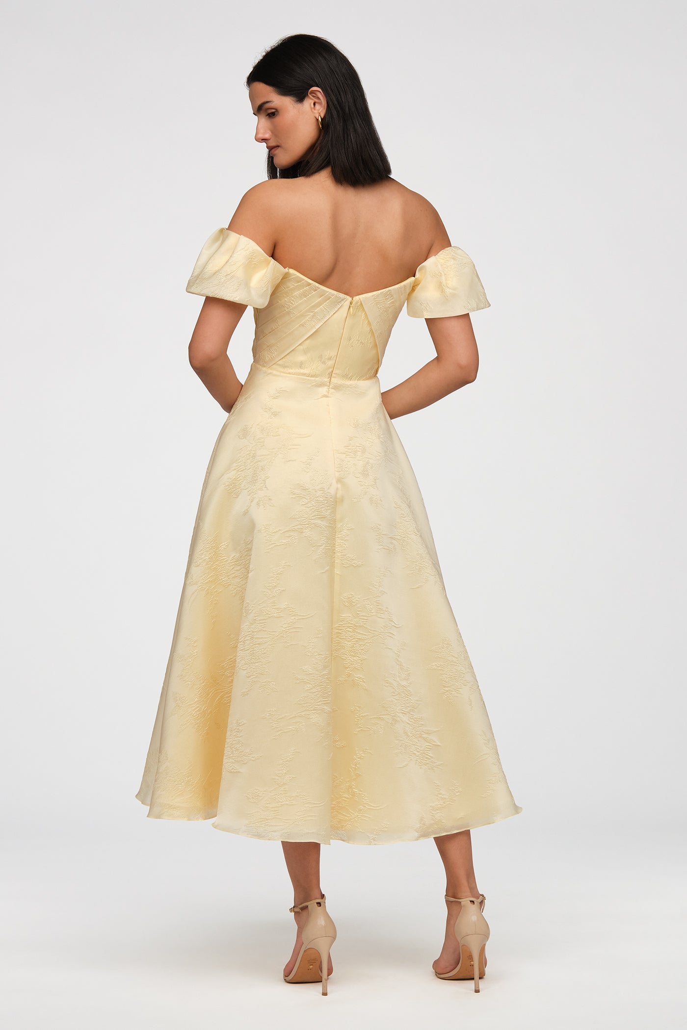 Mel Off Shoulder Dress 6 / Moon Butter Yellow