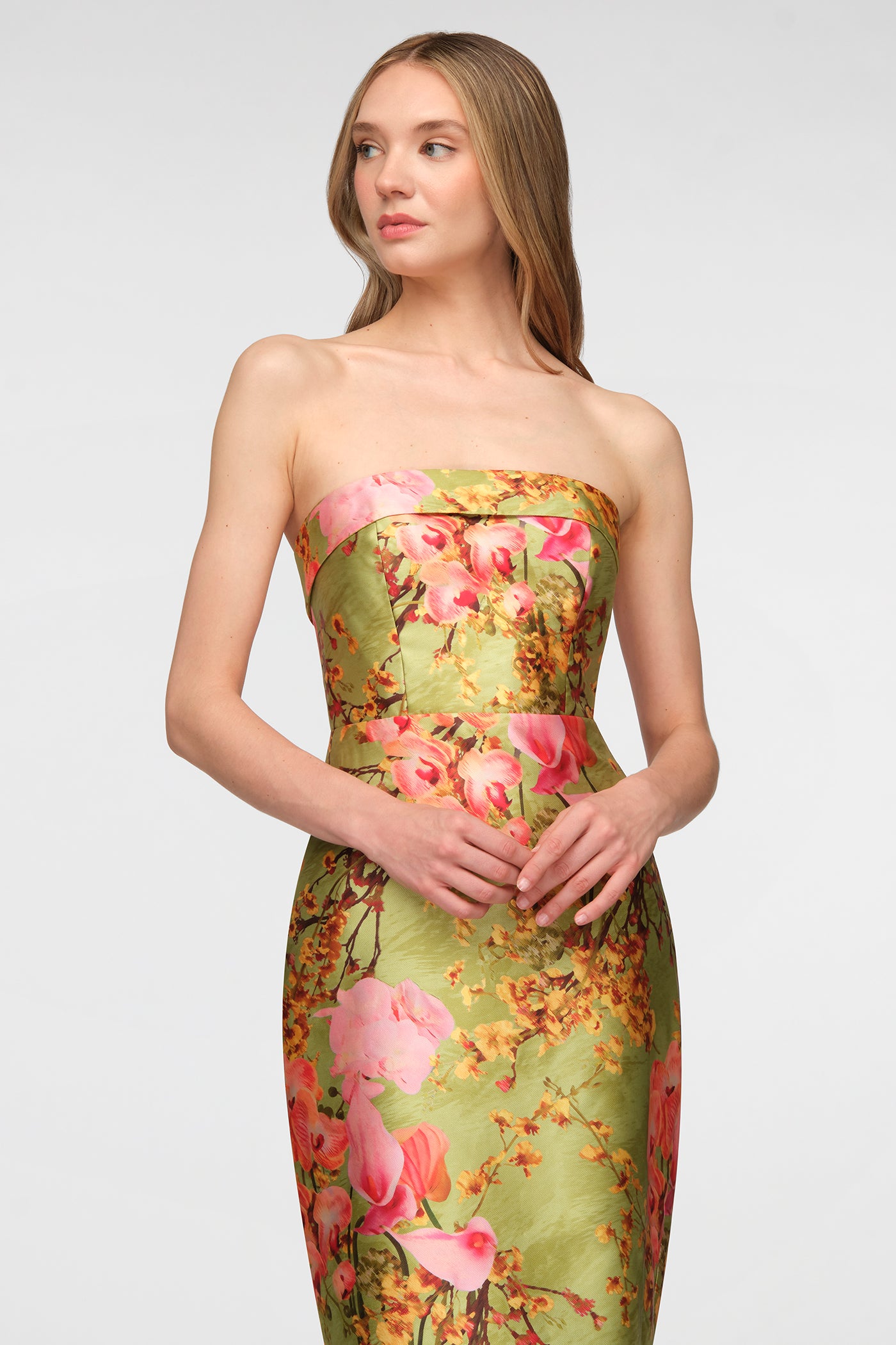 Cleo Strapless Column Gown