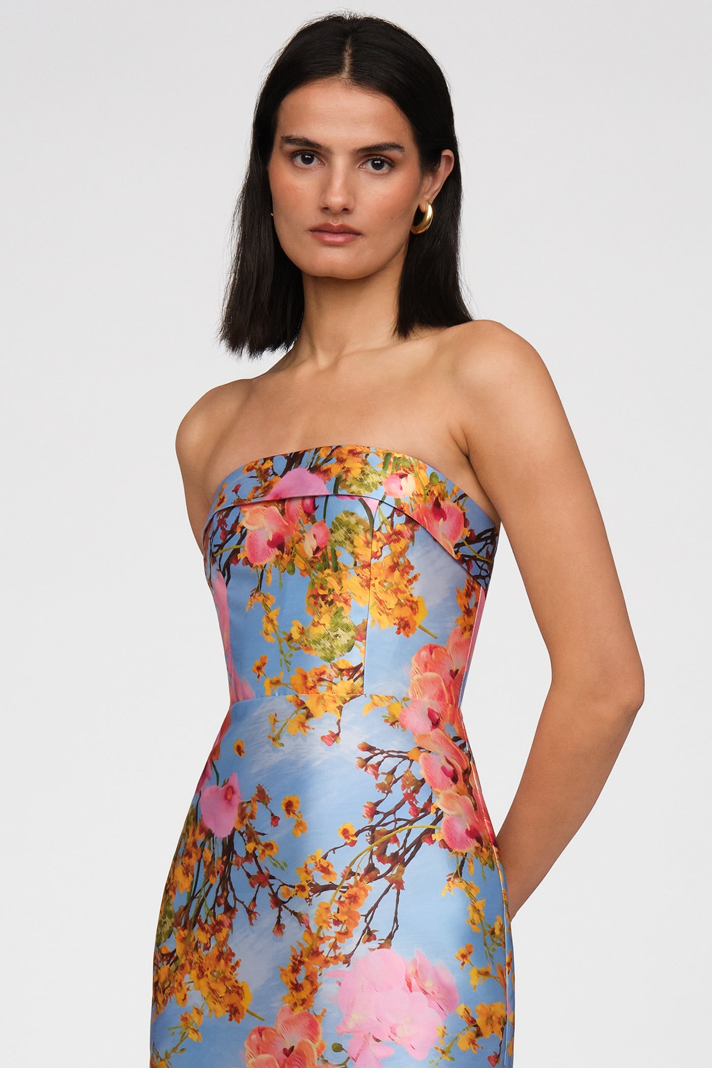 Cleo Strapless Column Gown