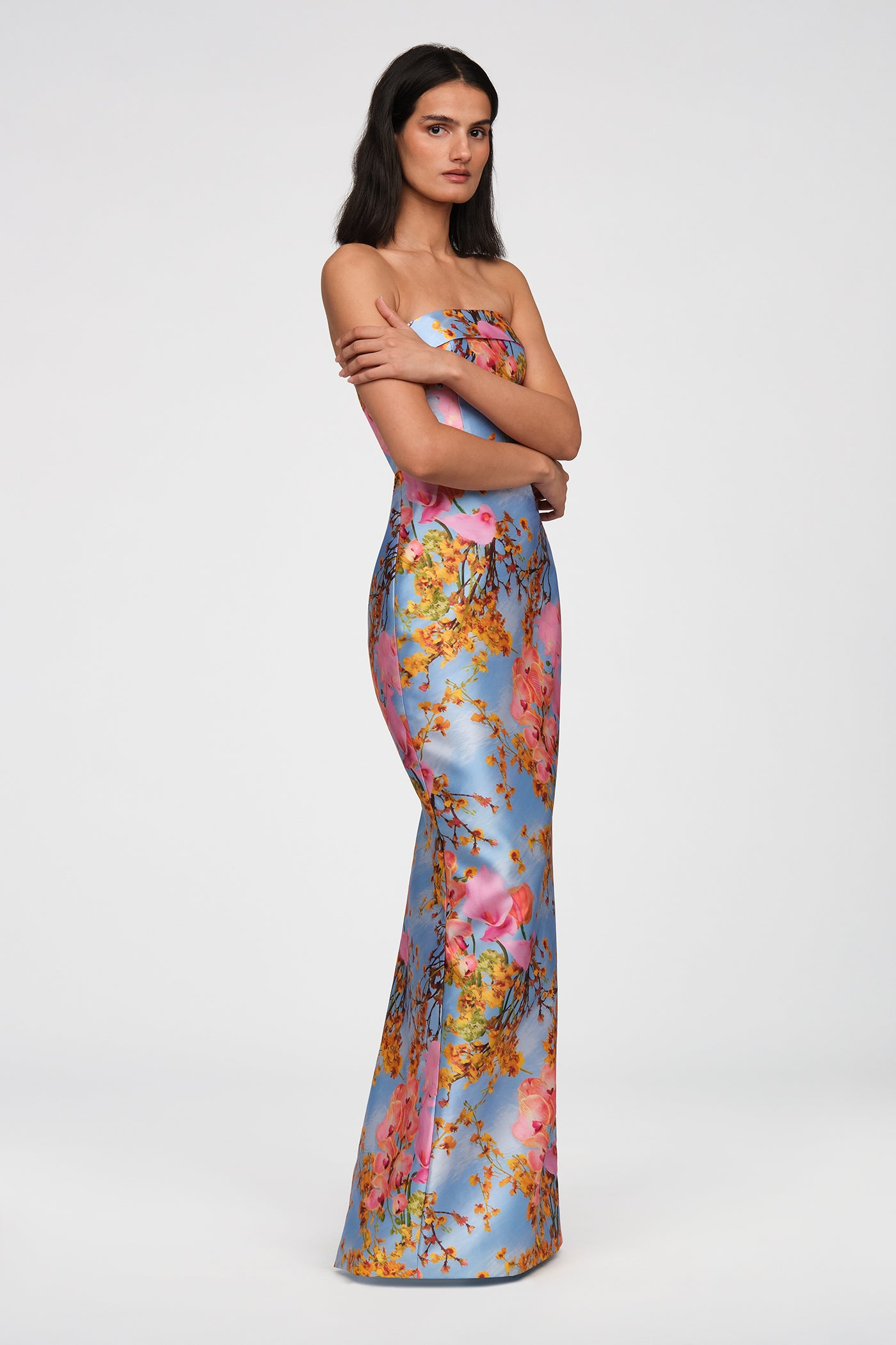 Cleo Strapless Column Gown