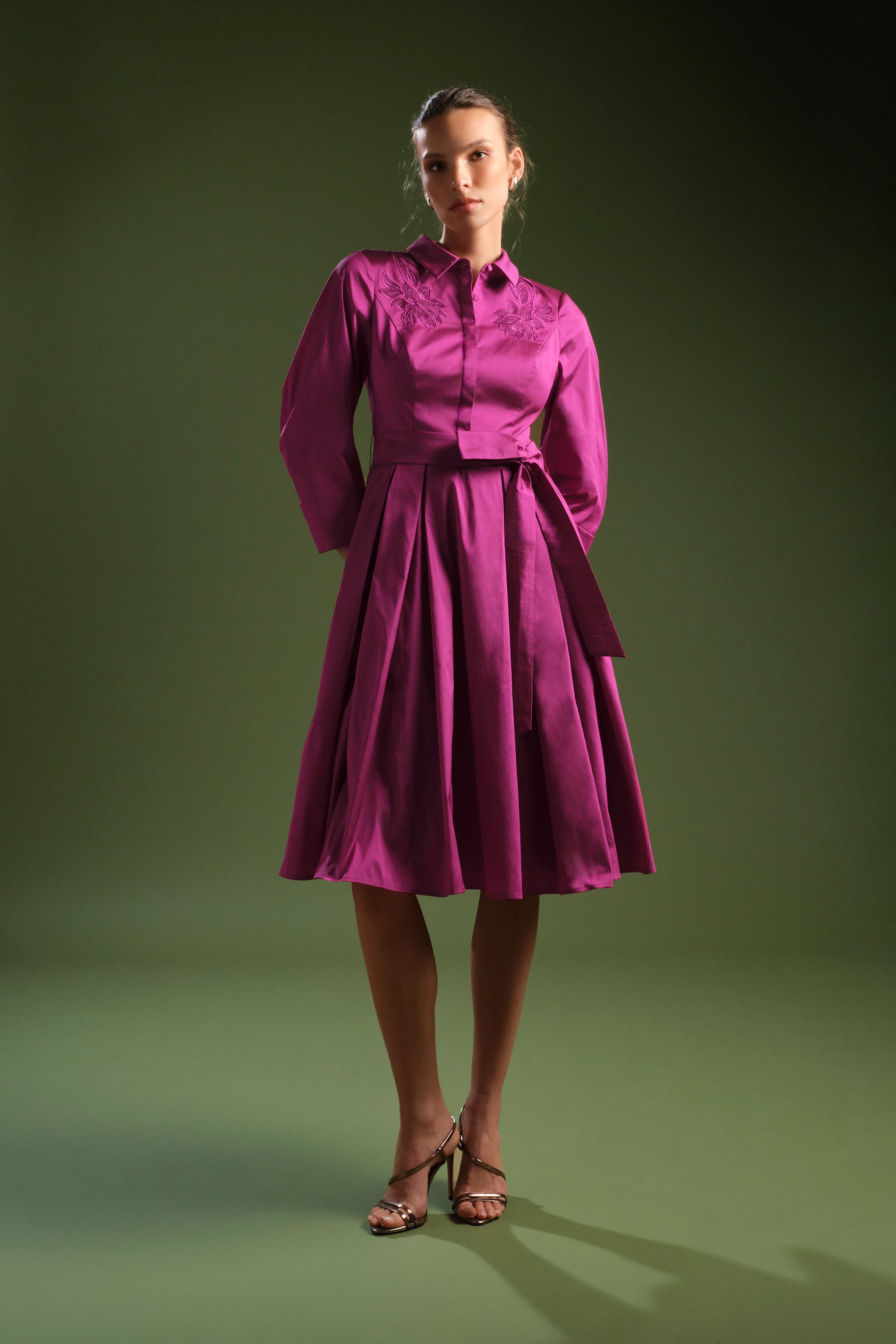 taffeta shirt dress Odeeh Rouge at Baby & Company evening dressing 36 / Pink