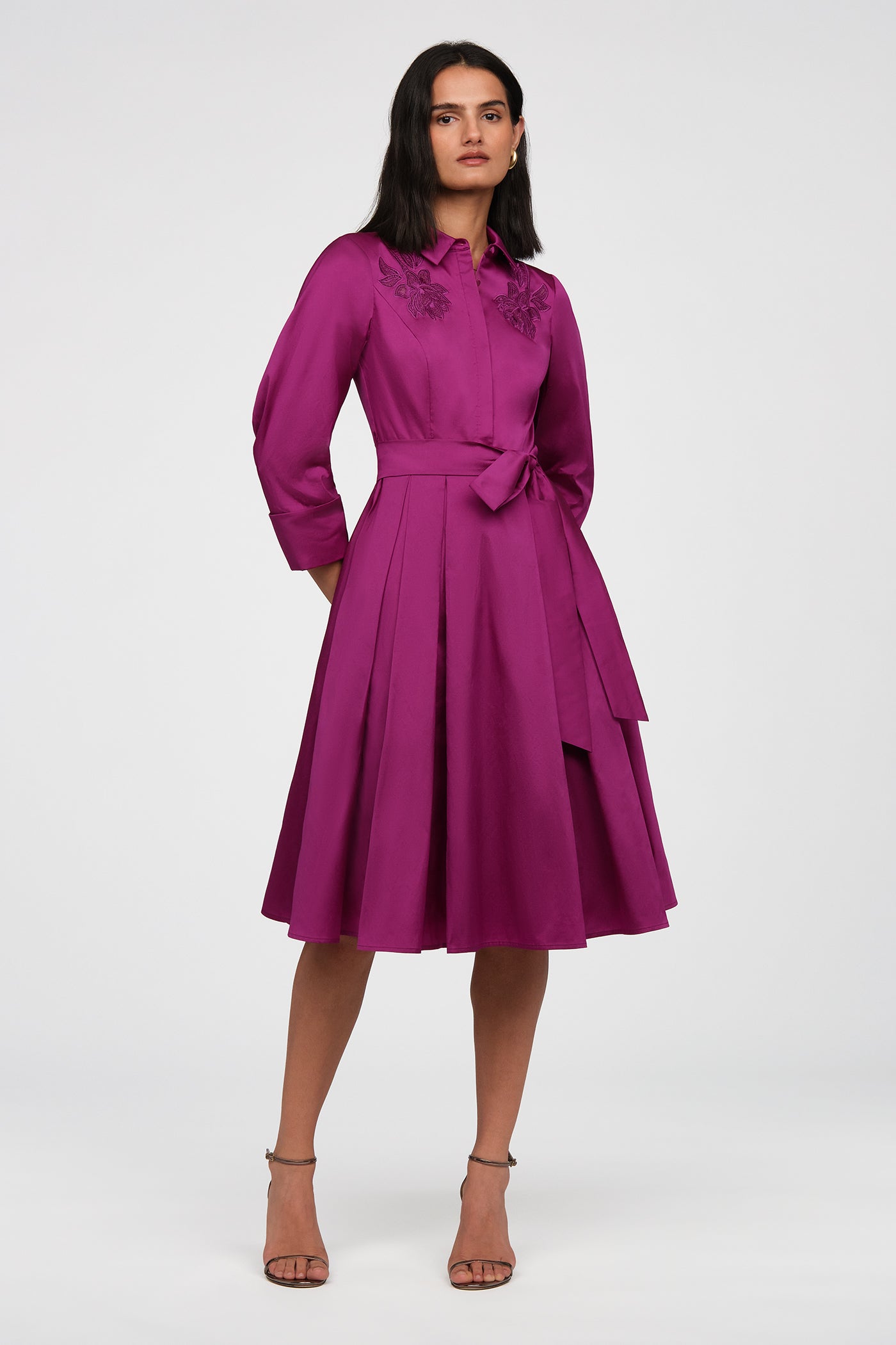 Rosemary Taffeta Shirt Dress