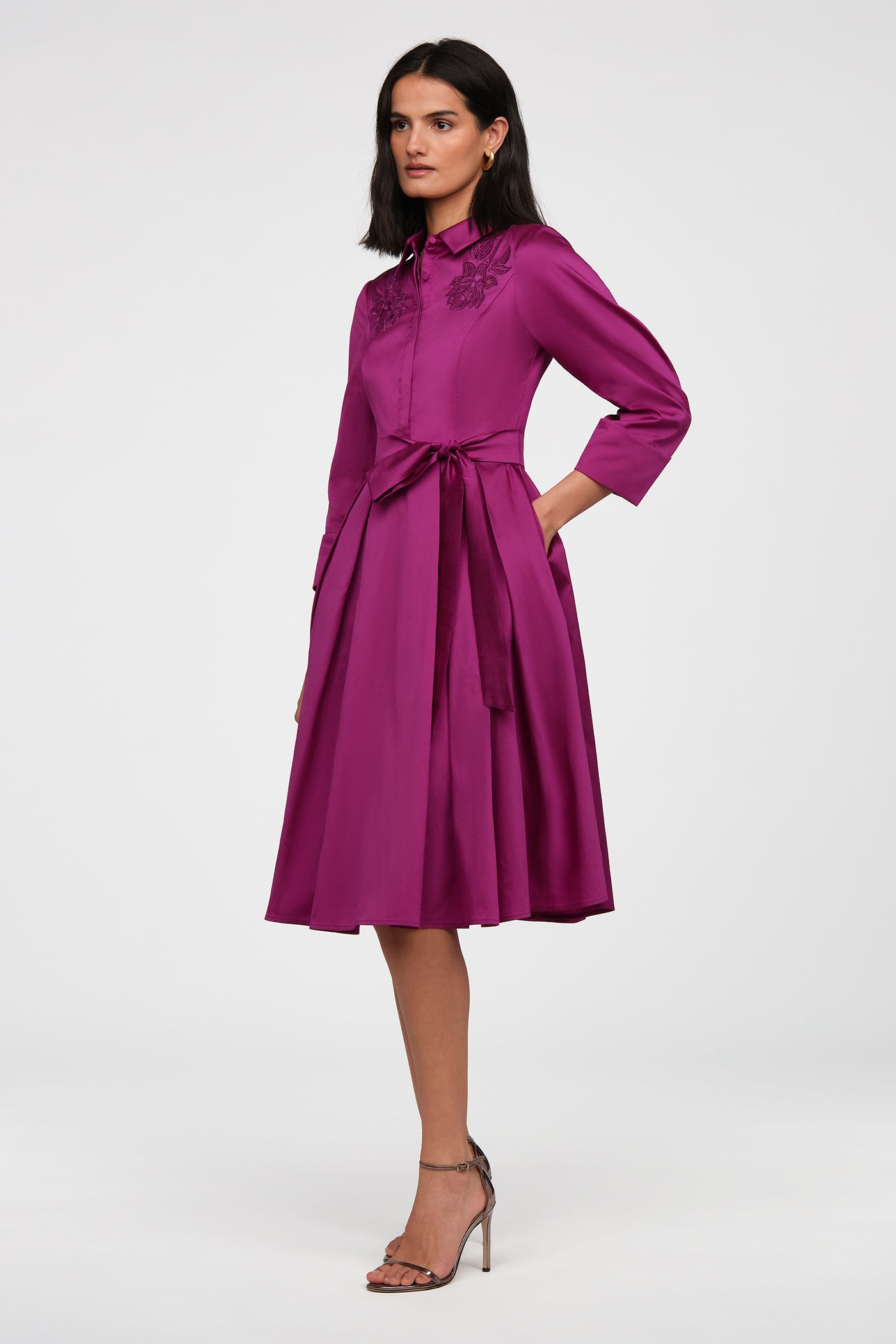Rosemary Taffeta Shirt Dress
