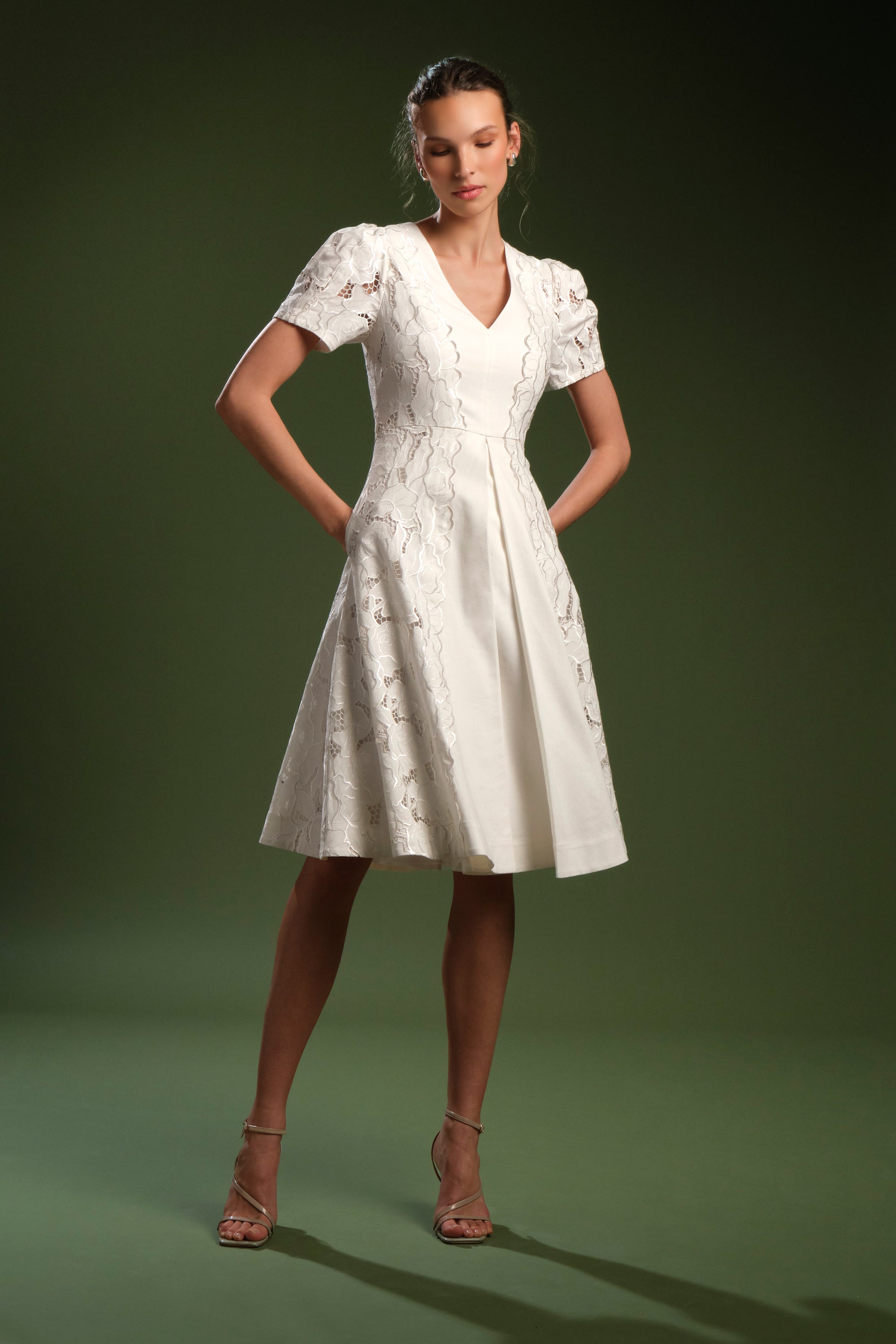 linen cocktail dress Anya Halter Mini / Oat Marle | MESHKI Back tie Linen Midi Dress - Litlookz