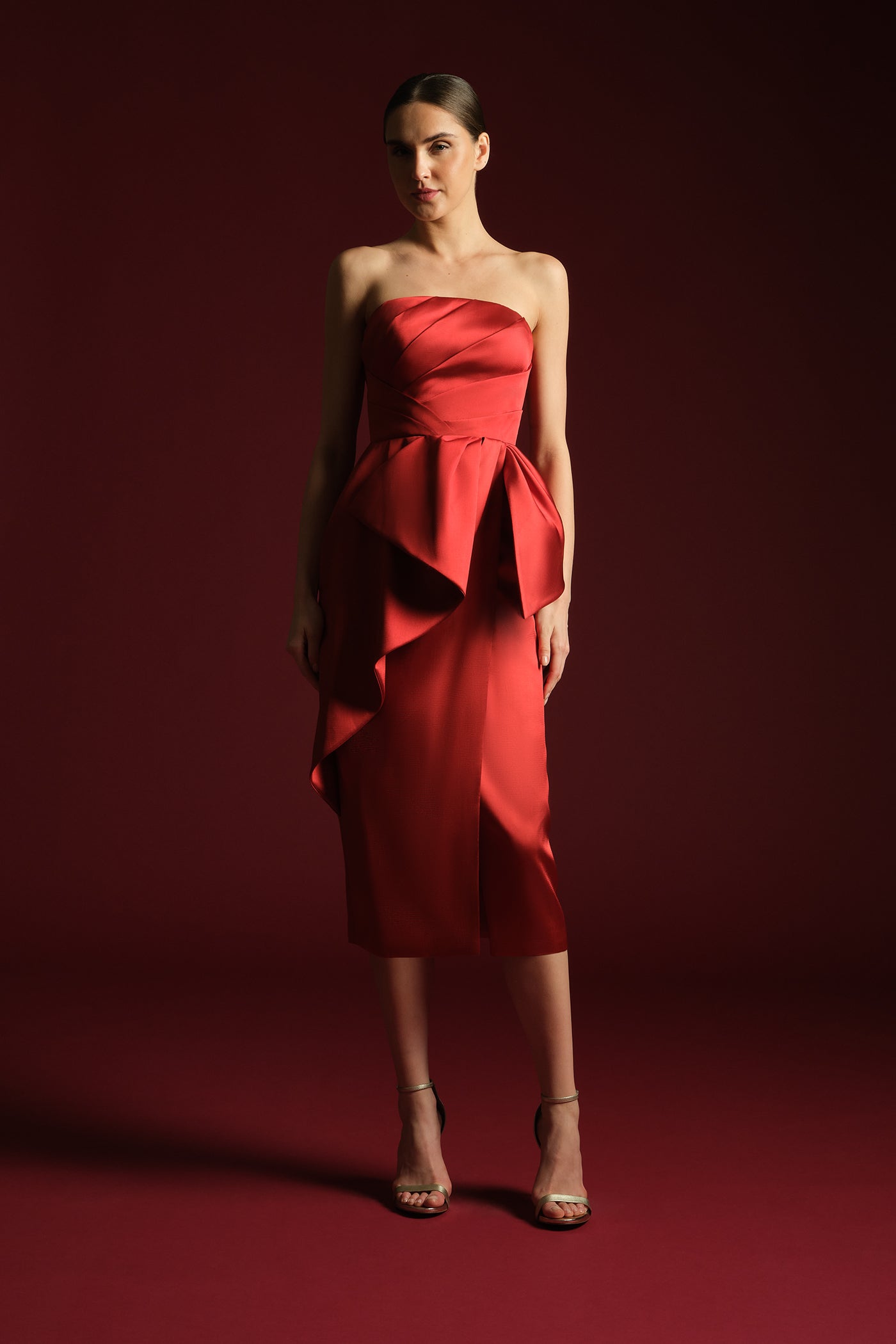 Dorothea Draped Bow Dress