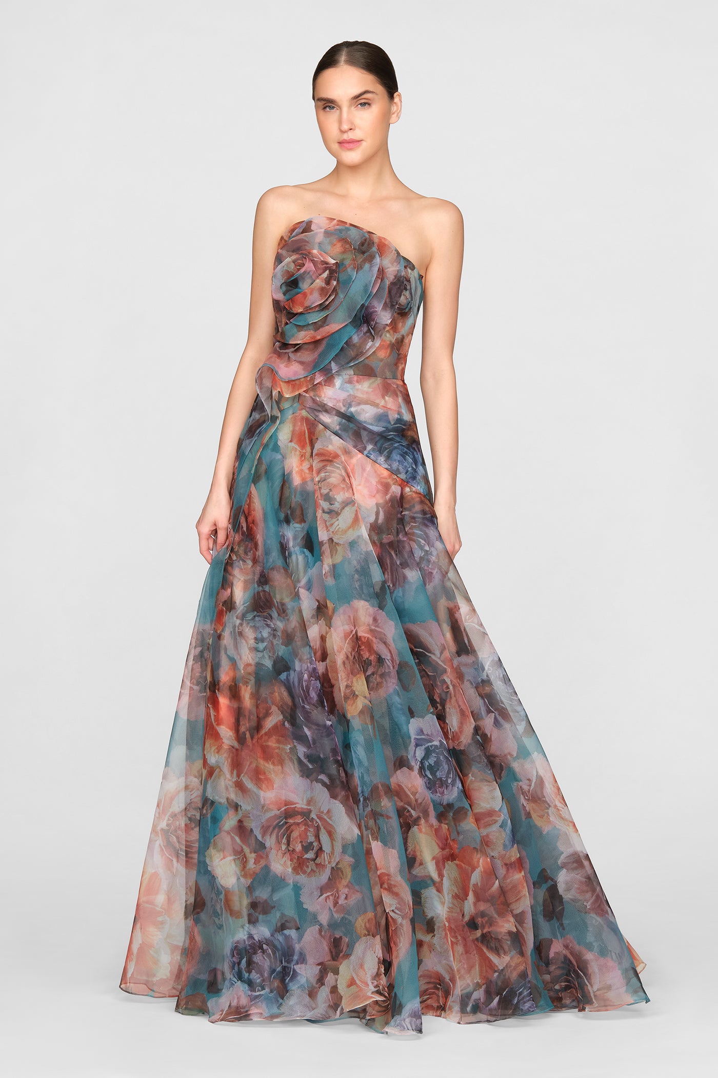 Iona Rosette Draped Gown