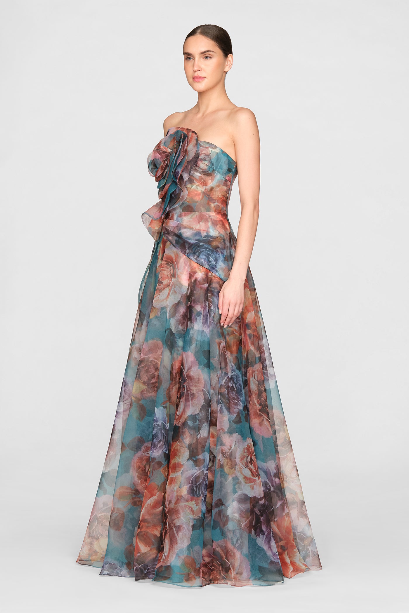 Iona Rosette Draped Gown