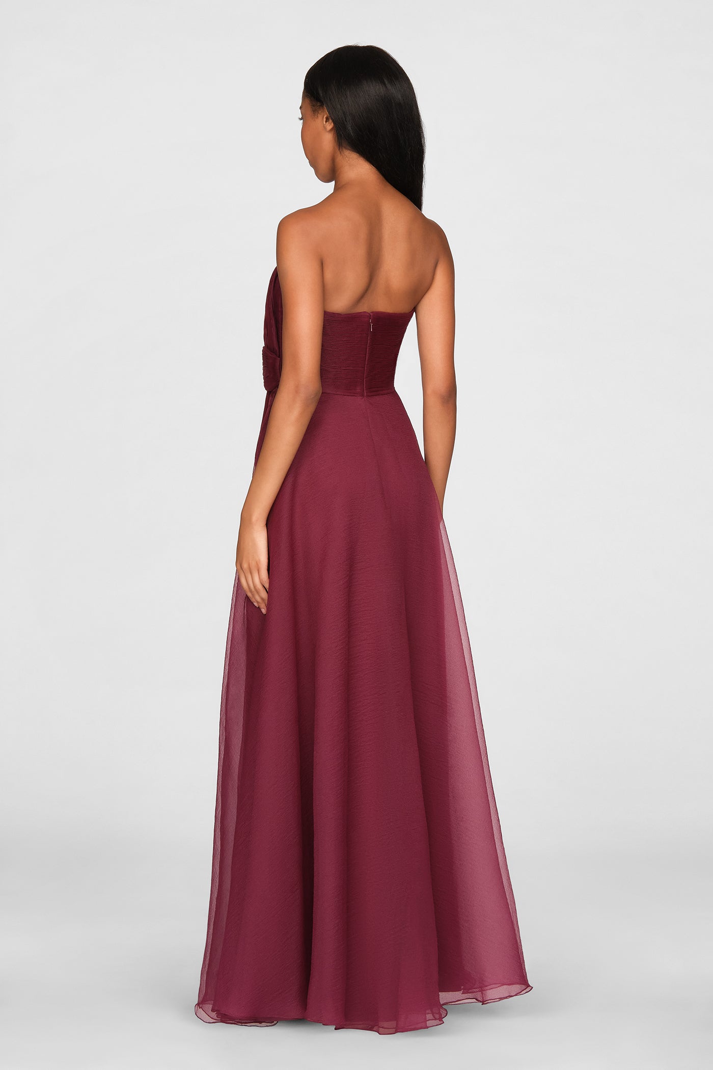 Lyon Pleated Draped Rose Gown