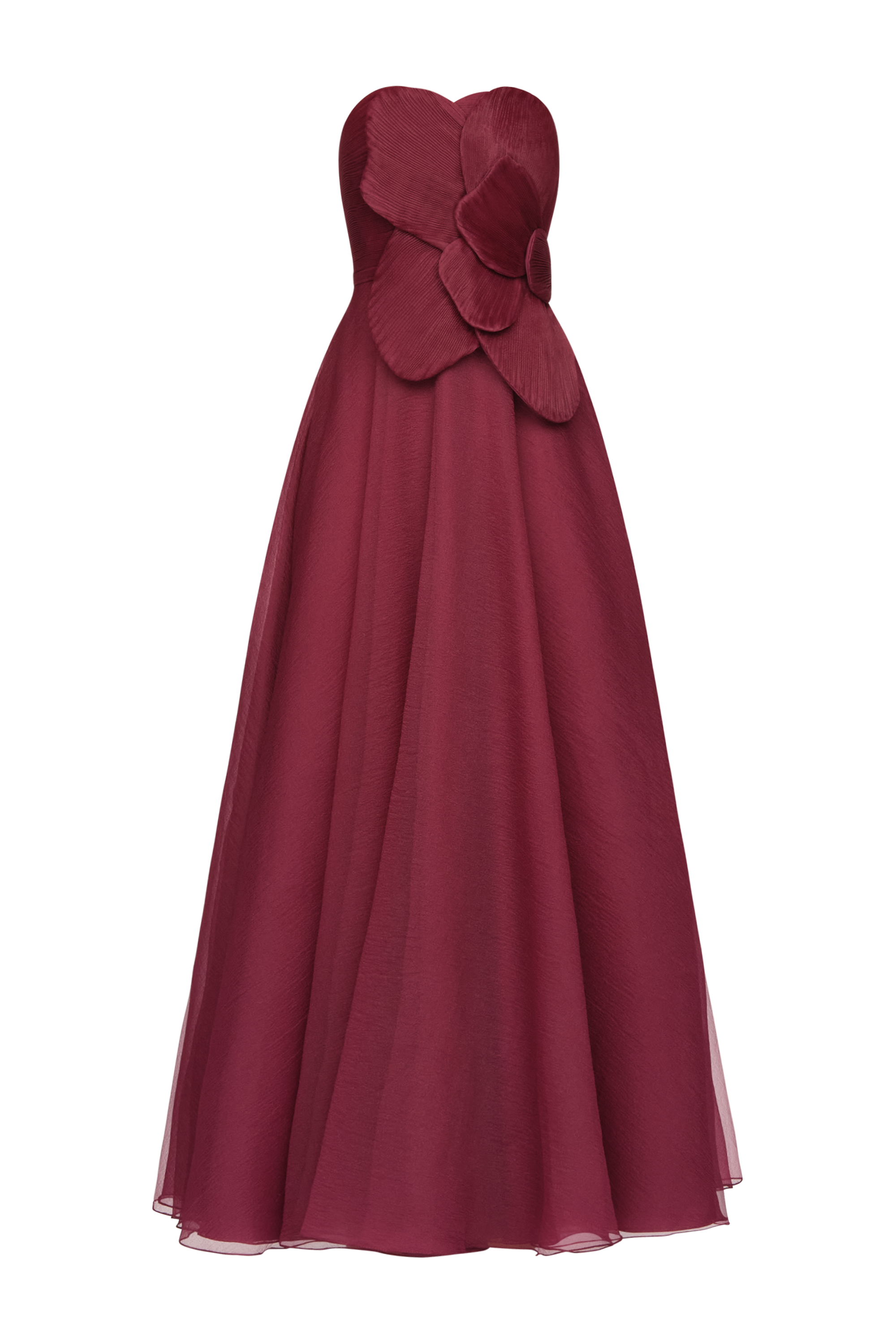 Lyon Pleated Draped Rose Gown