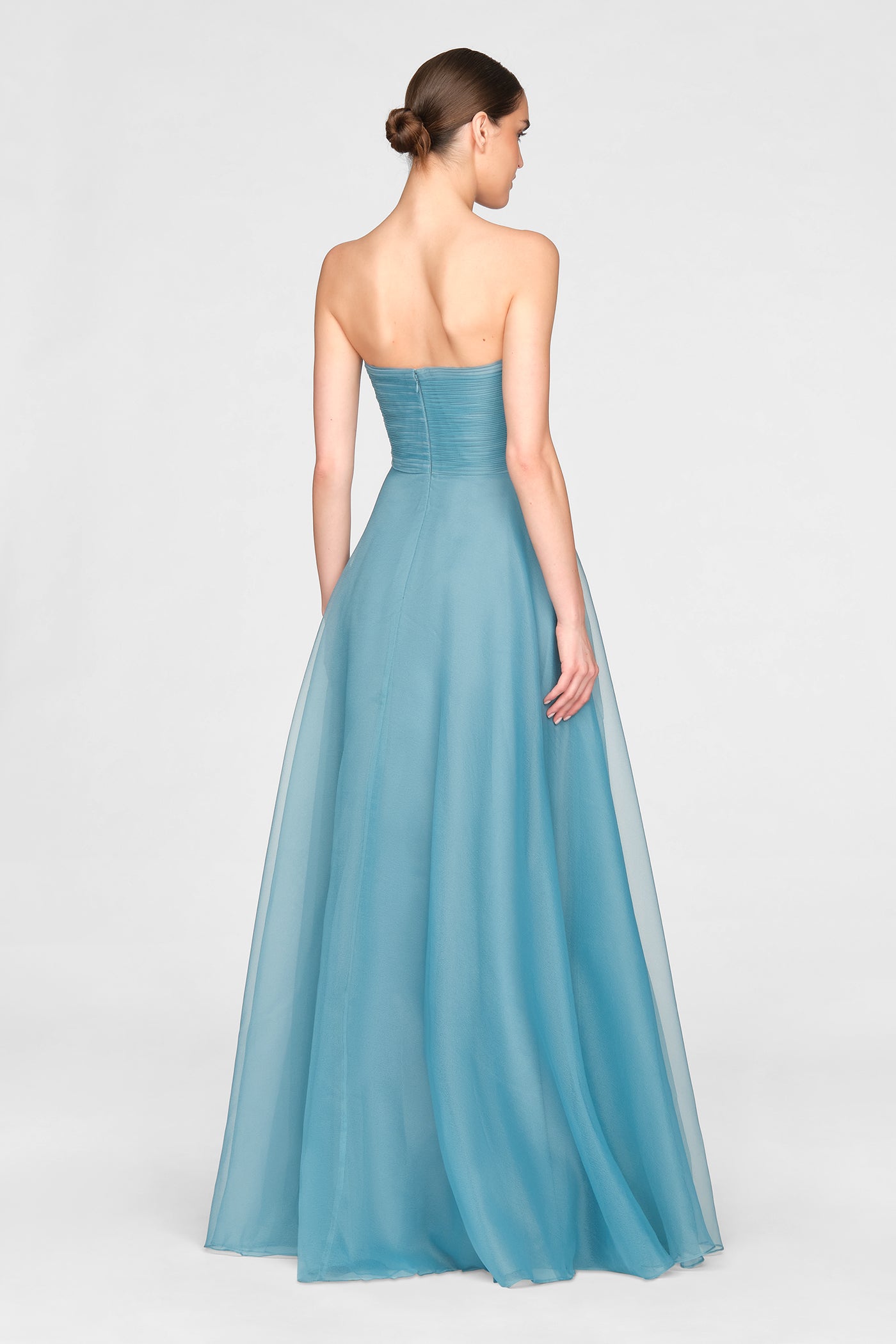 Lyon Pleated Draped Rose Gown