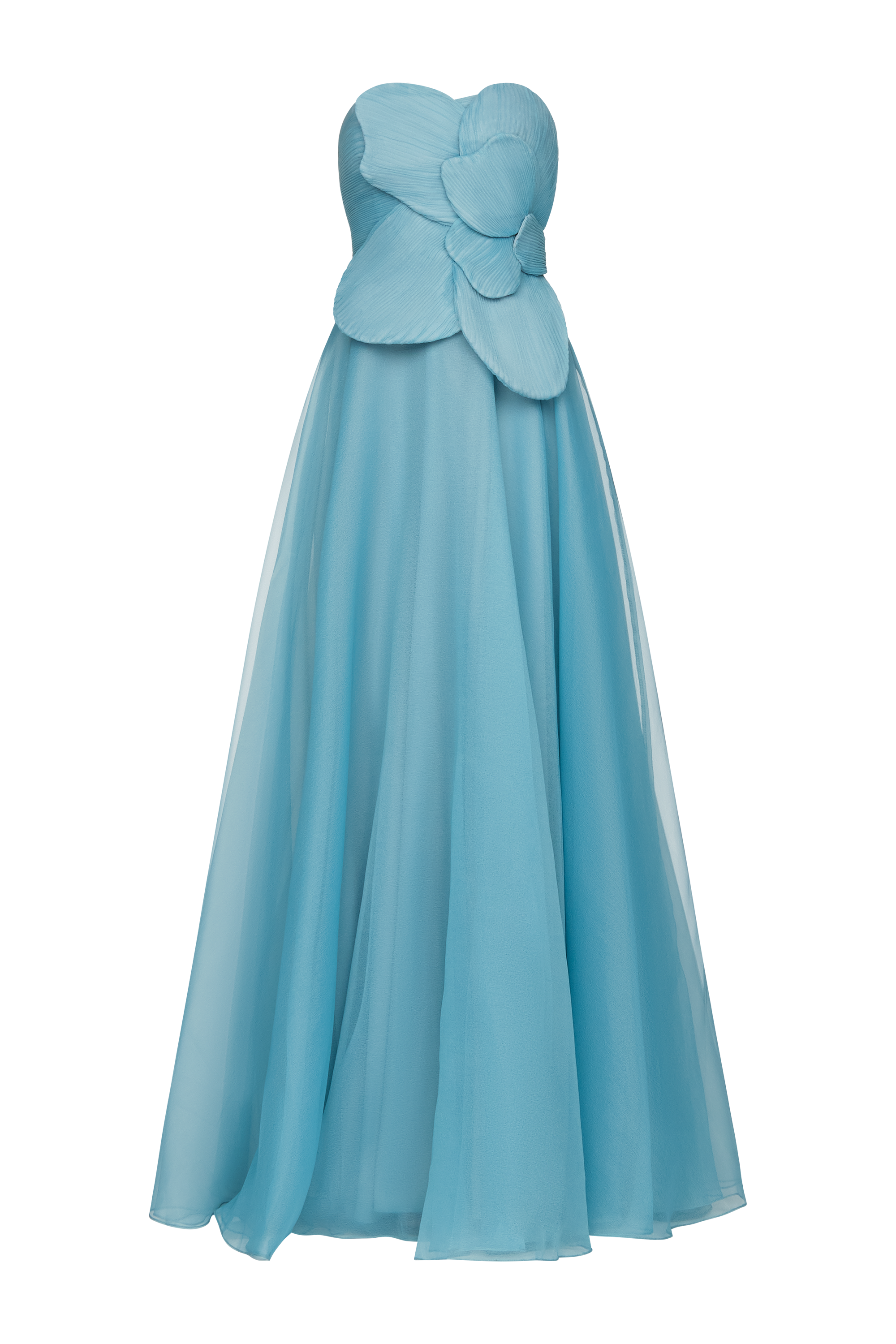 Lyon Pleated Draped Rose Gown