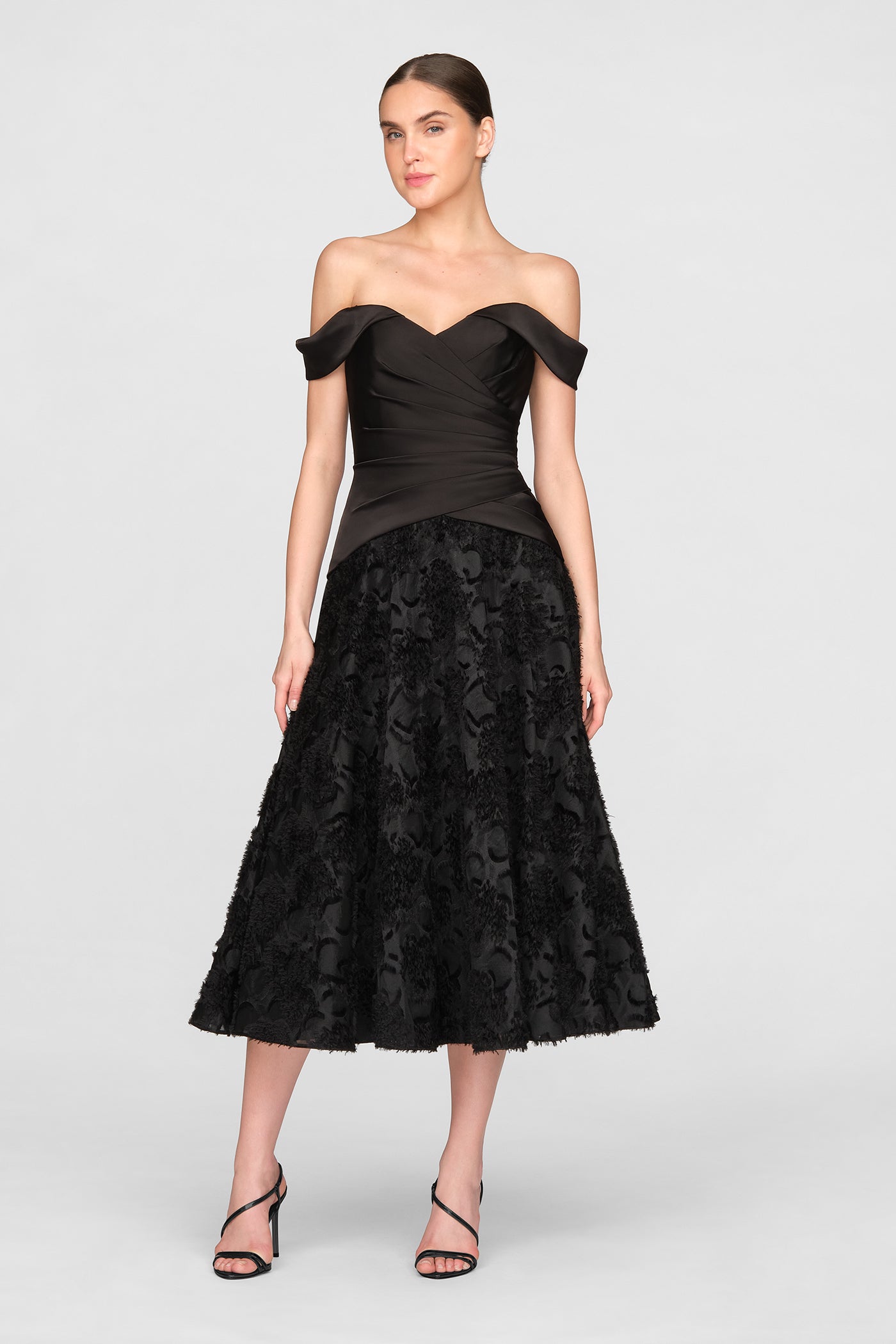 Lila Off Shoulder A Line Dress