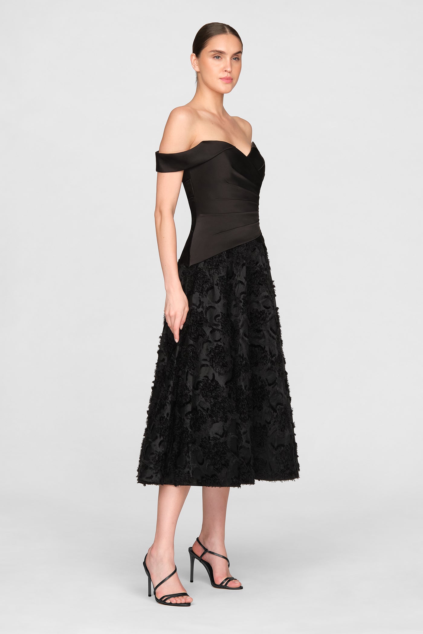 Lila Off Shoulder A Line Dress
