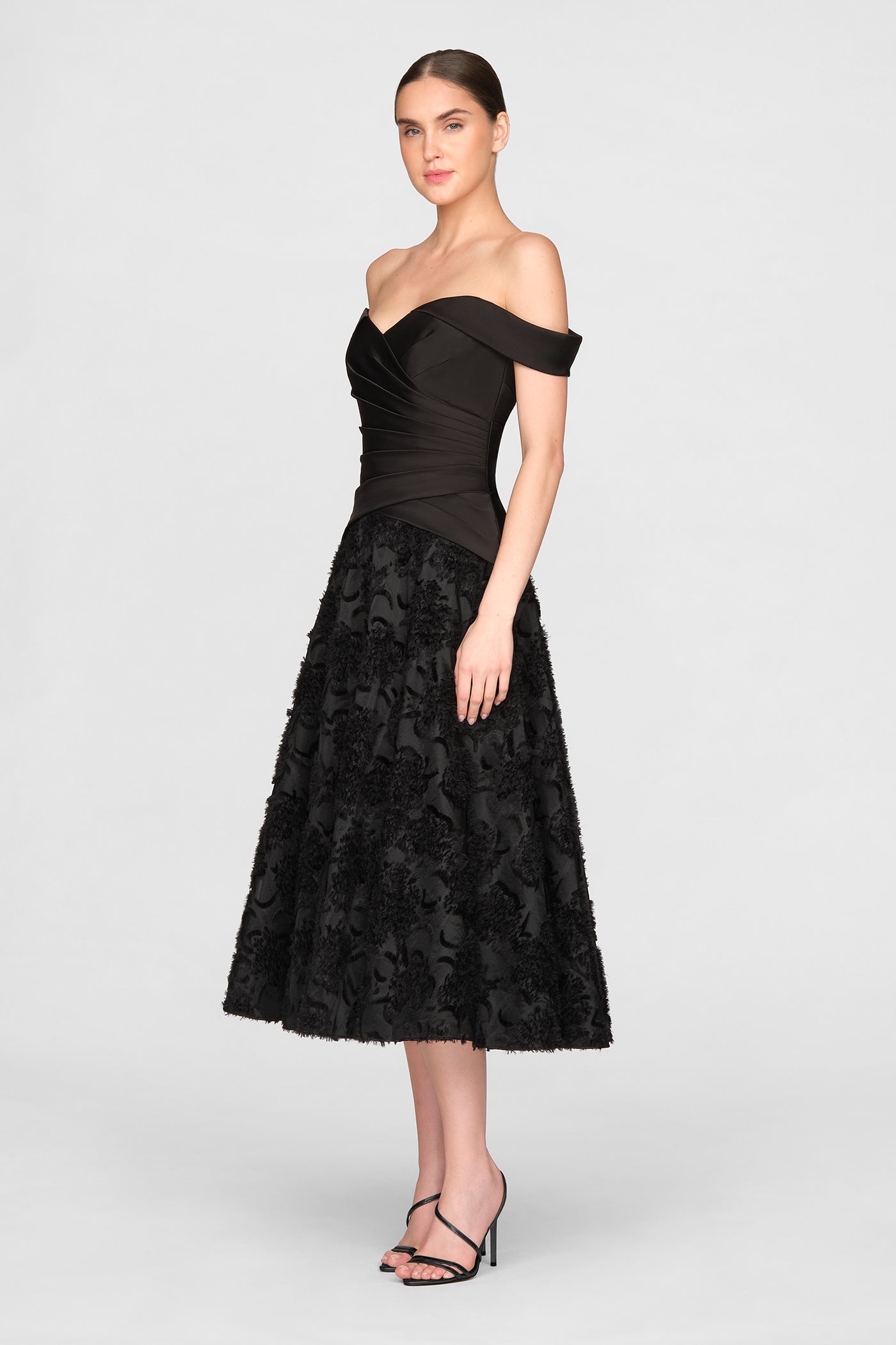 Lila Off Shoulder A Line Dress