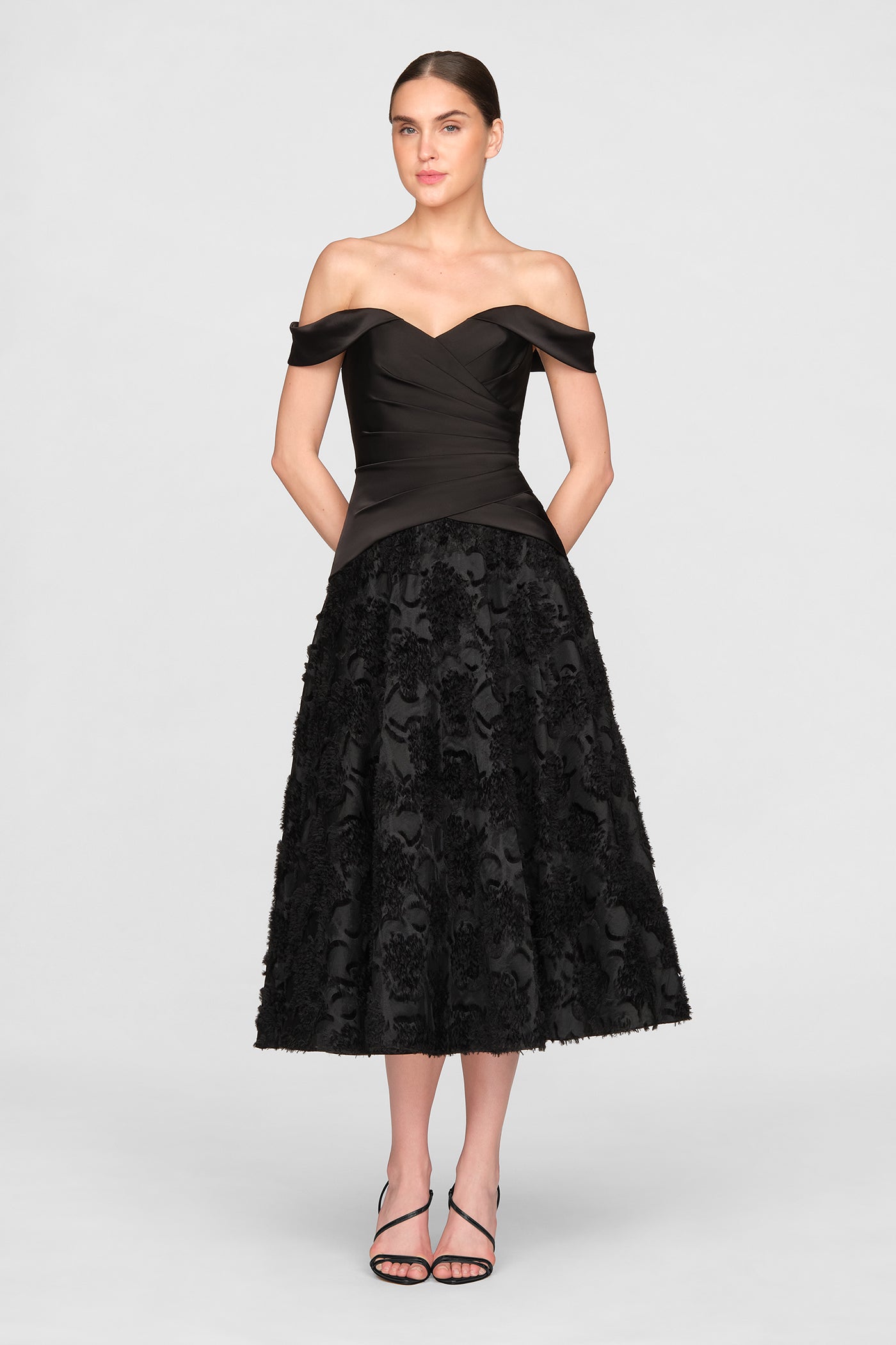 Lila Off Shoulder A Line Dress