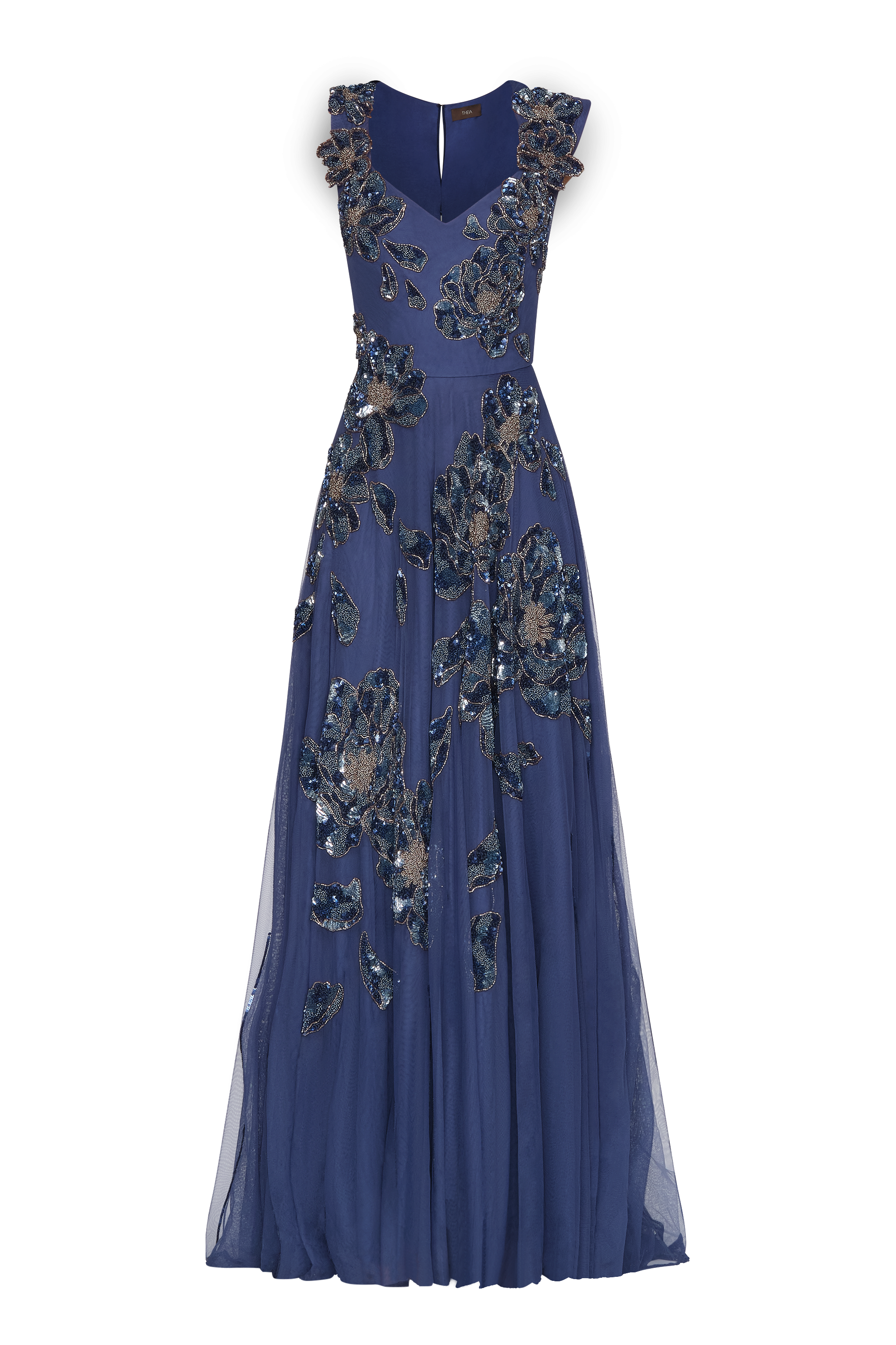 Alexis Beaded Scallop Gown