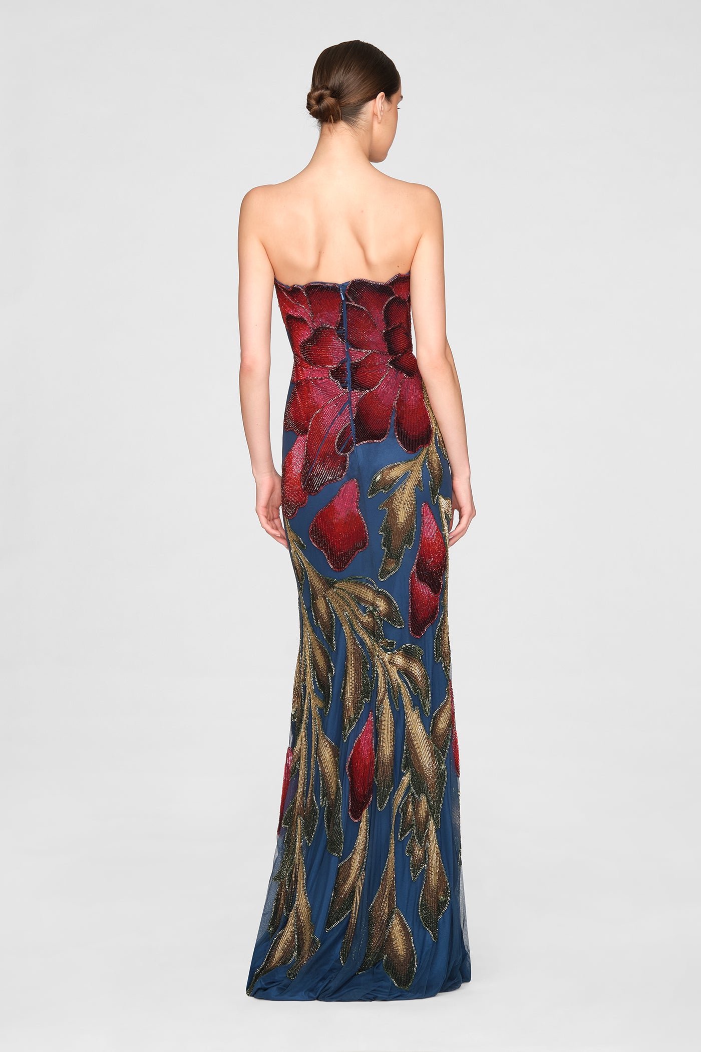 Marie Strapless Beaded Gown