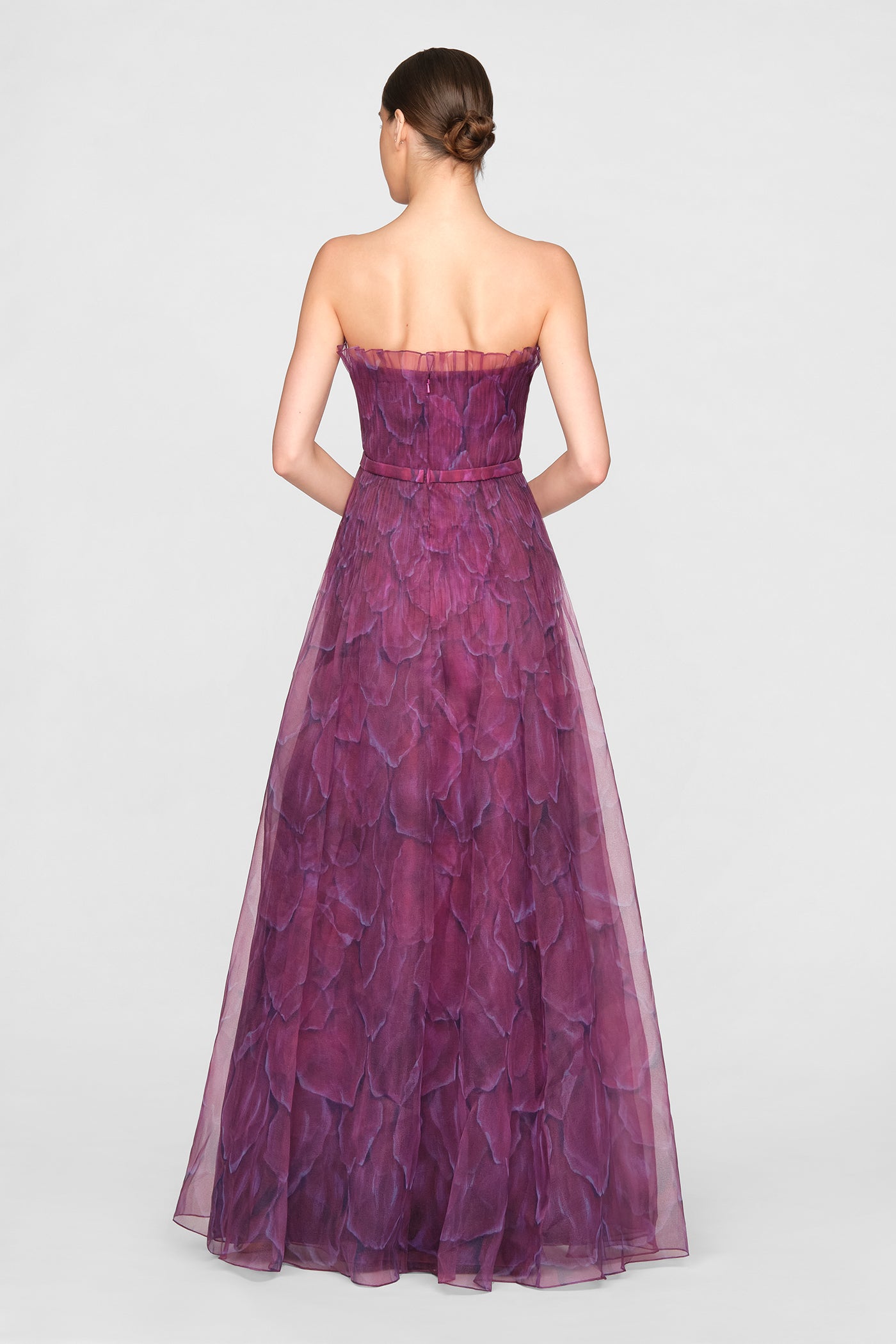 Ivana Printed Organza Gown