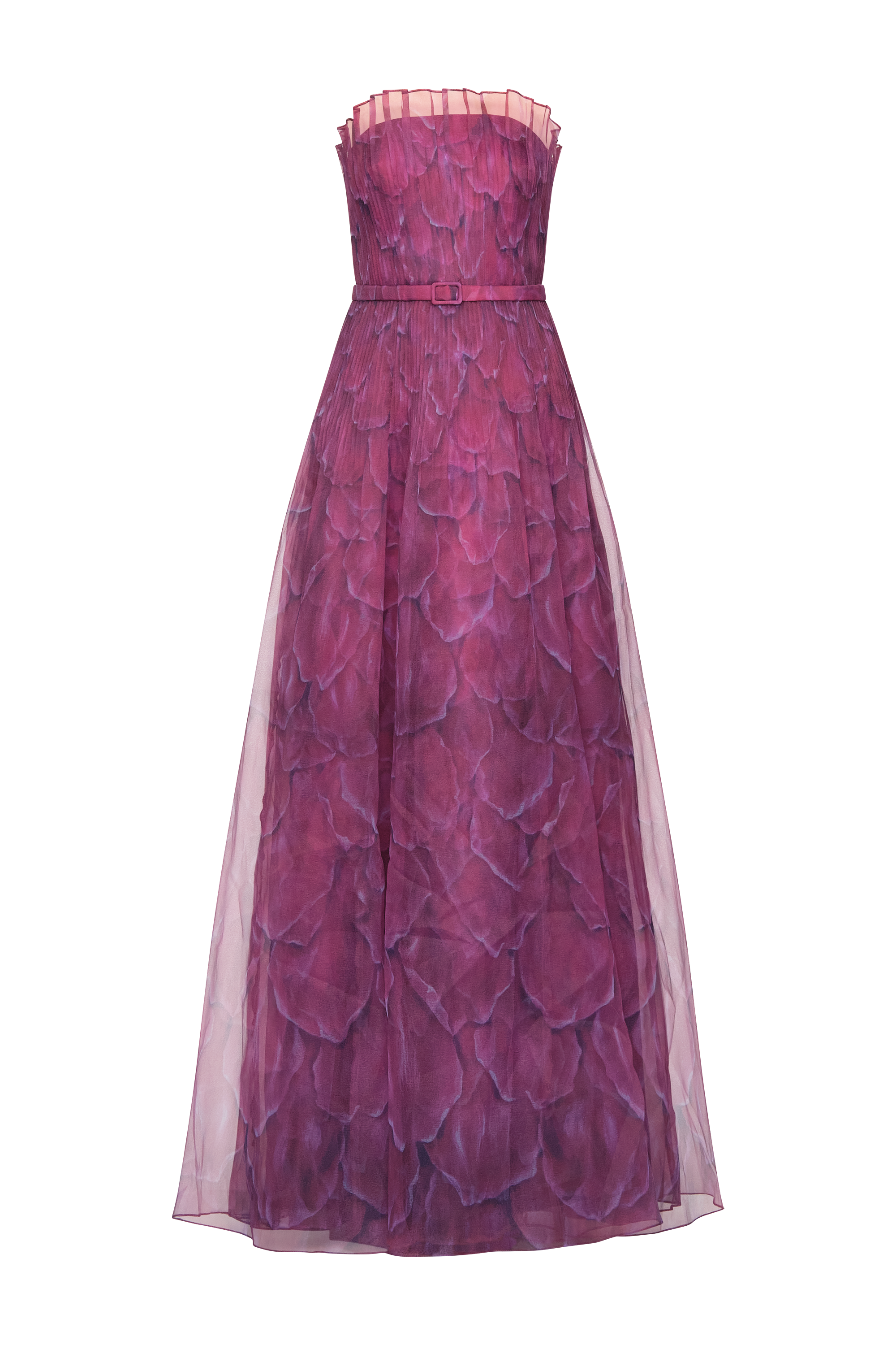 Ivana Printed Organza Gown