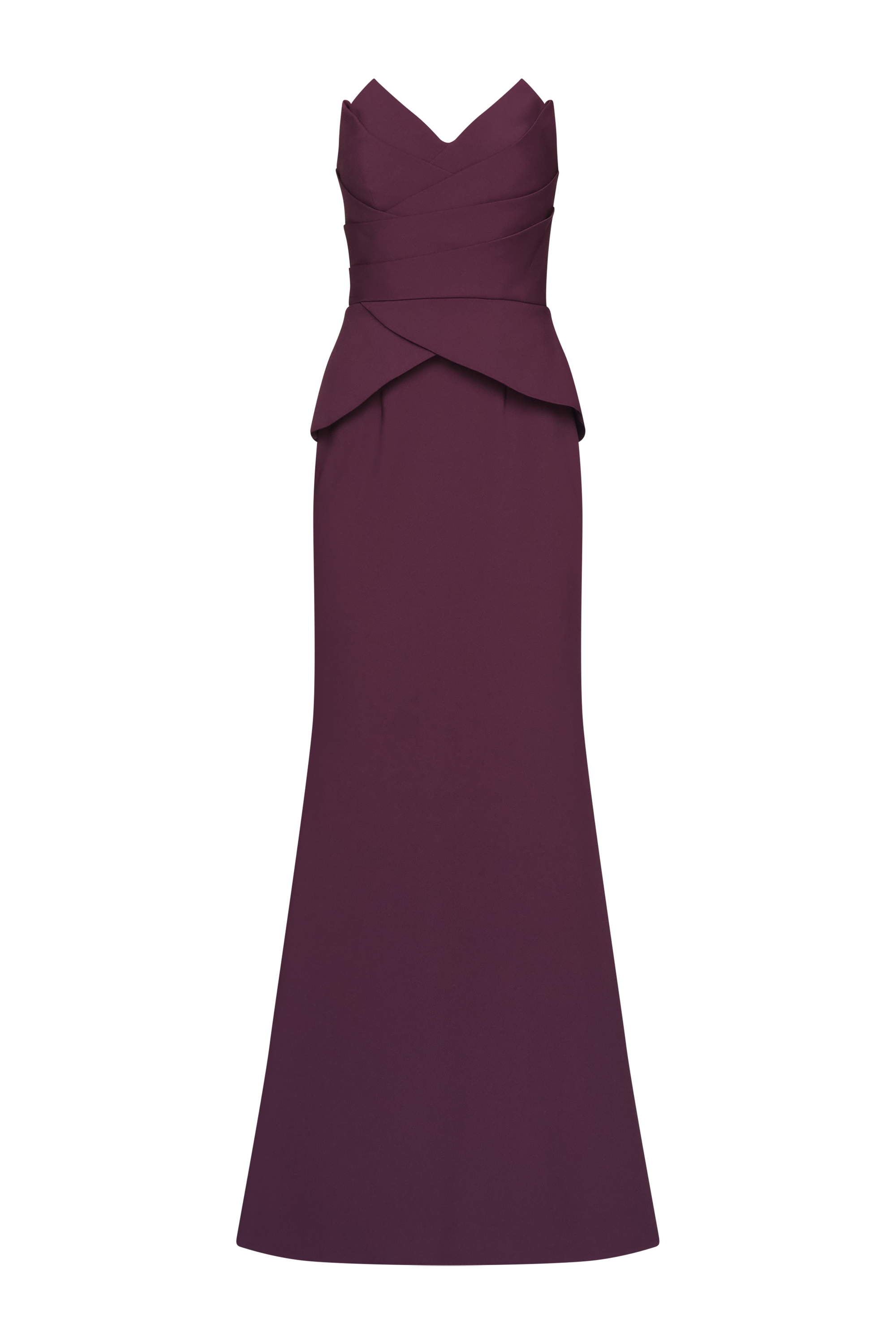 Lucinda Strapless Crepe Gown