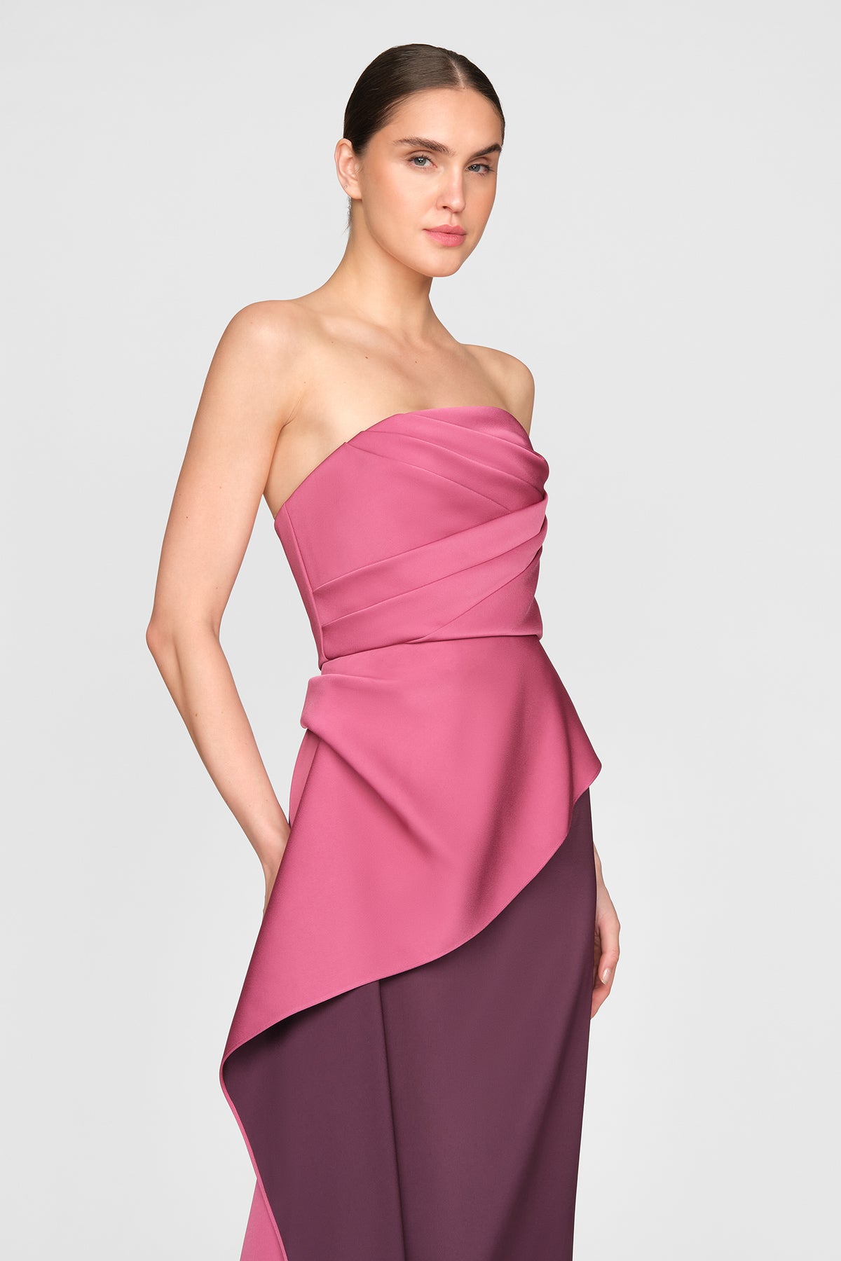 Diane Strapless Two Tone Gown