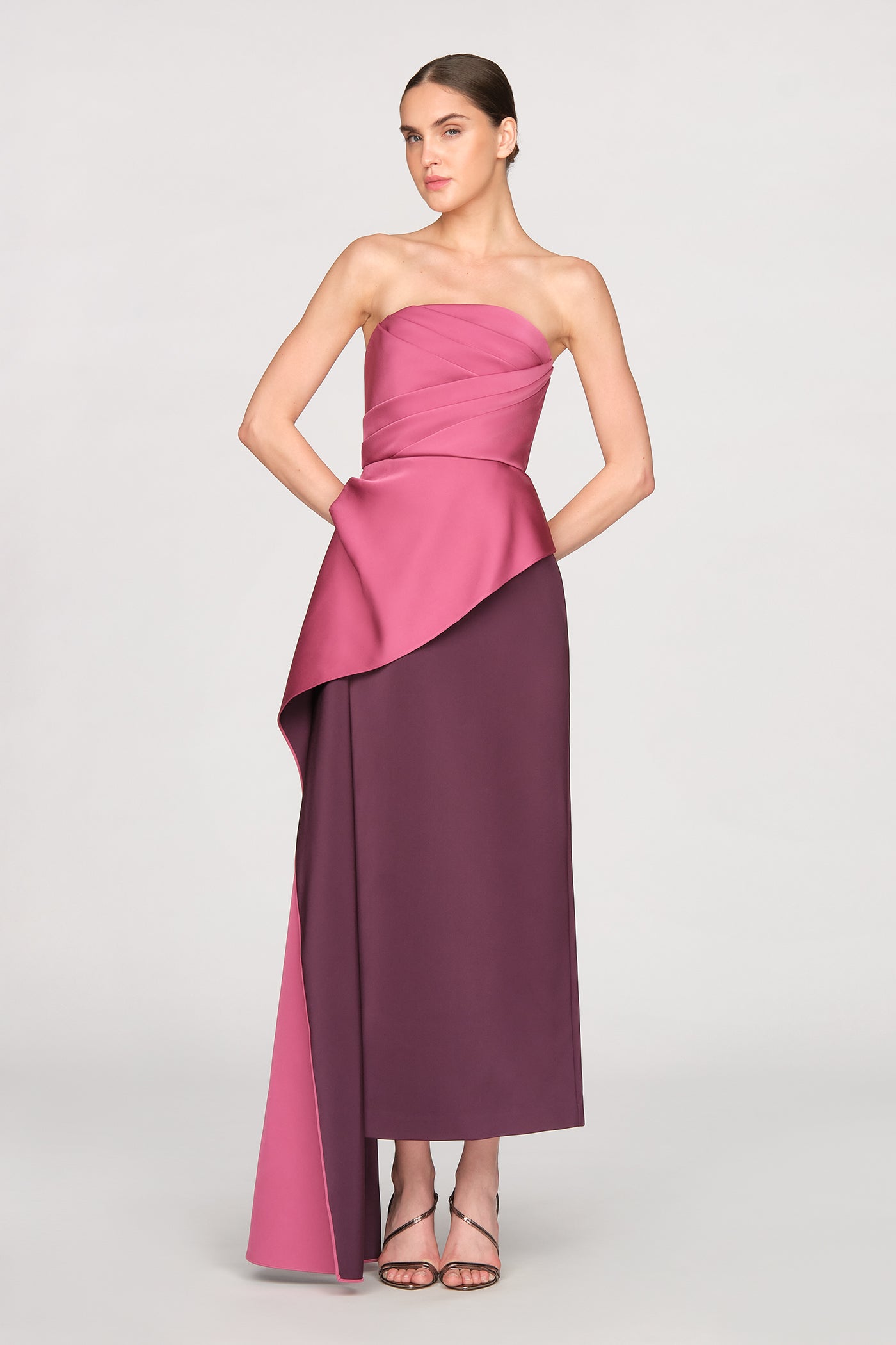 Diane Strapless Two Tone Gown