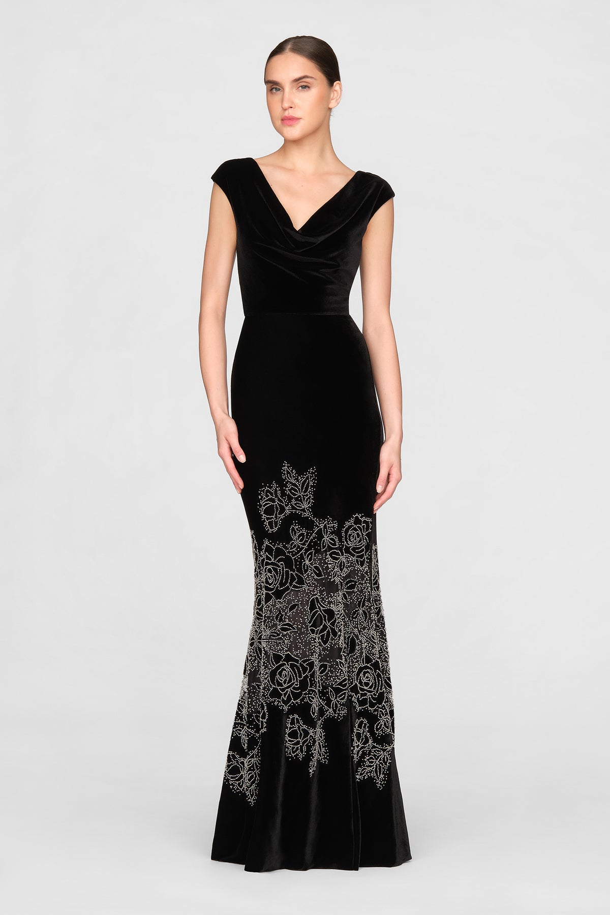 Ophelia Beaded Velvet Gown
