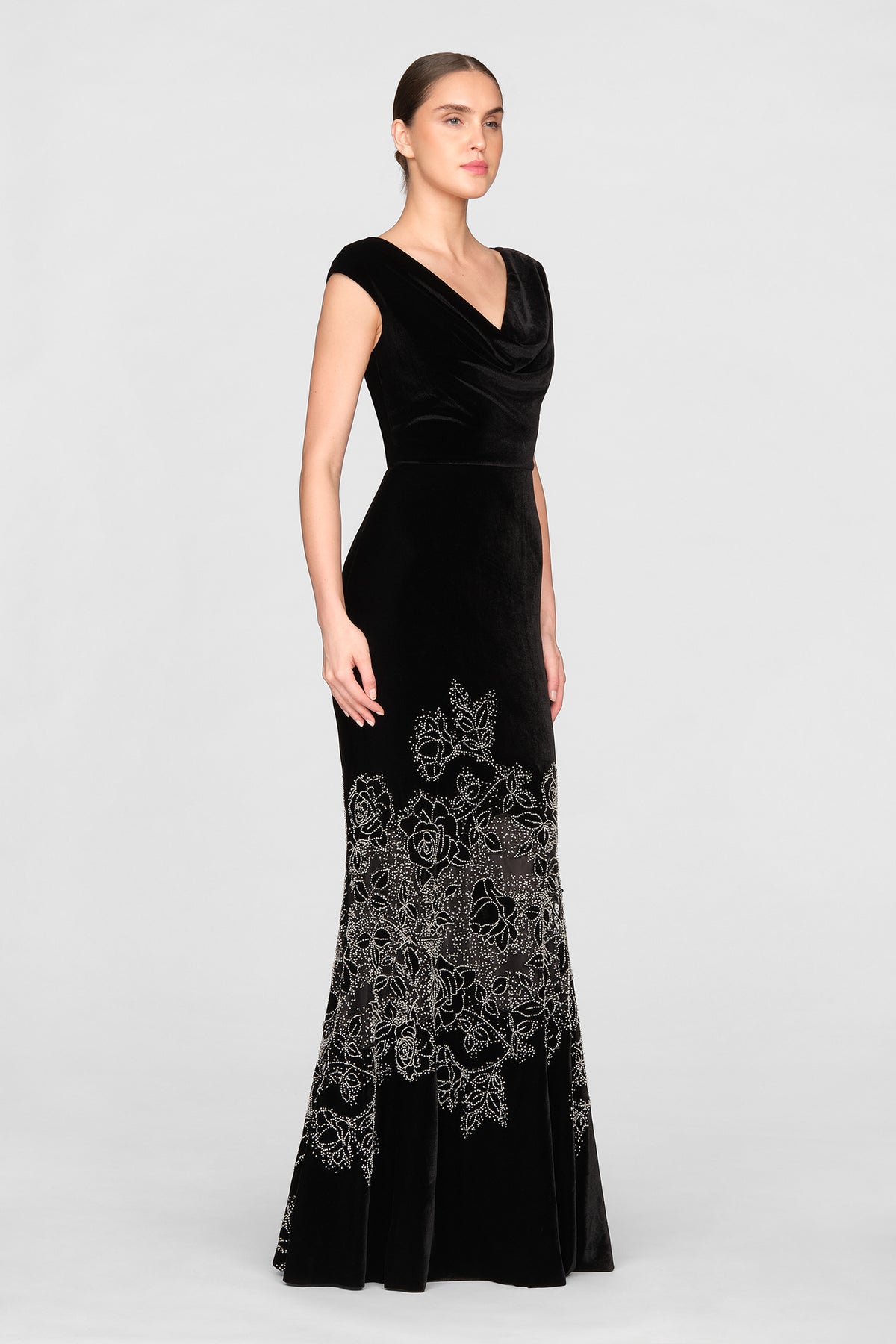 Ophelia Beaded Velvet Gown