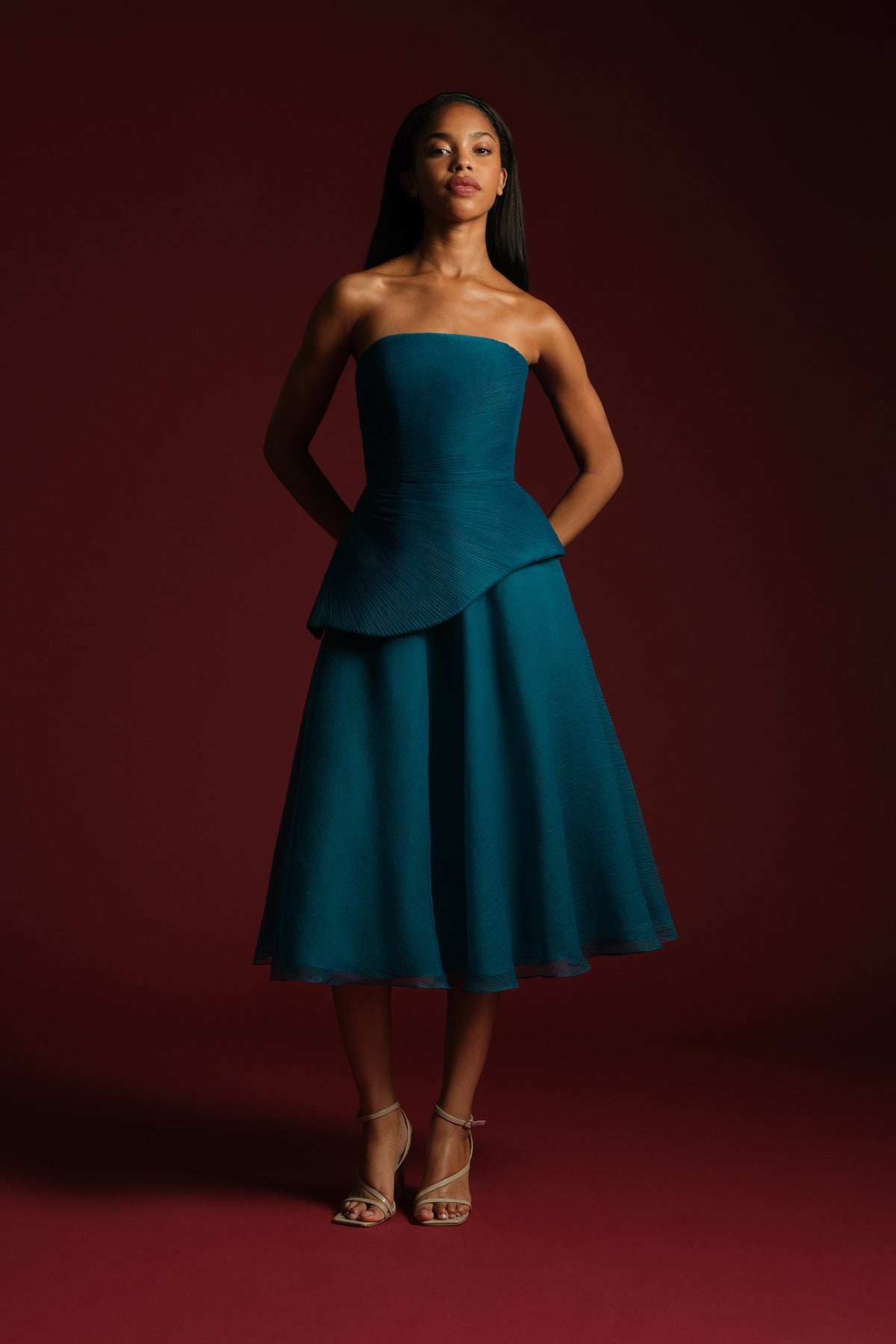Veda Strapless Midi Dress