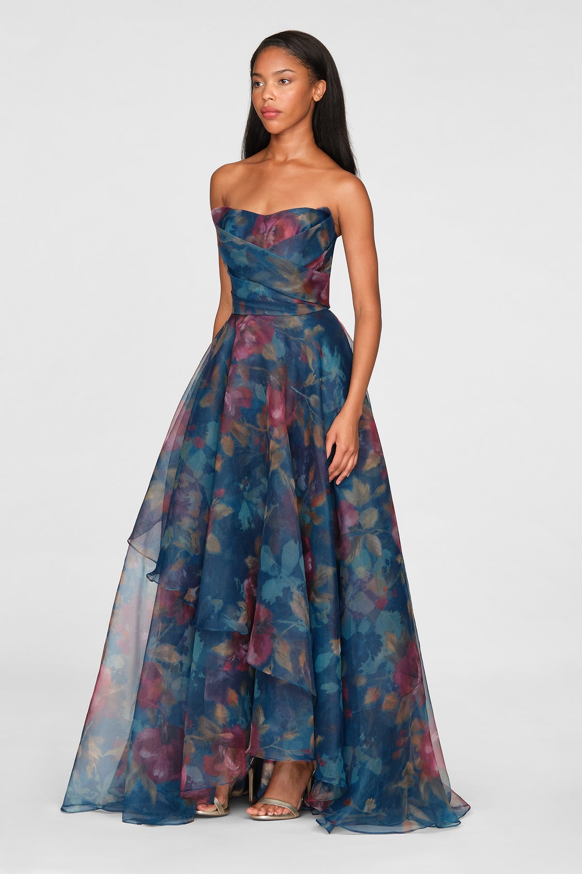 Neve Strapless Asymmetric Gown