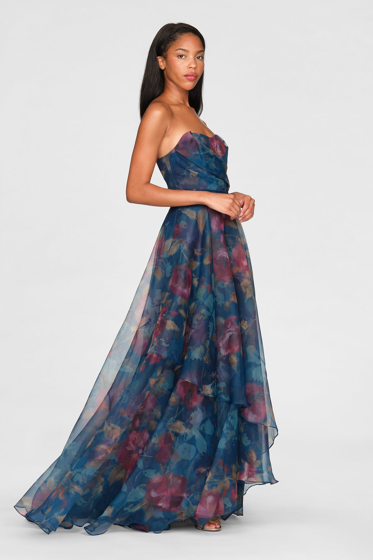 Neve Strapless Asymmetric Gown