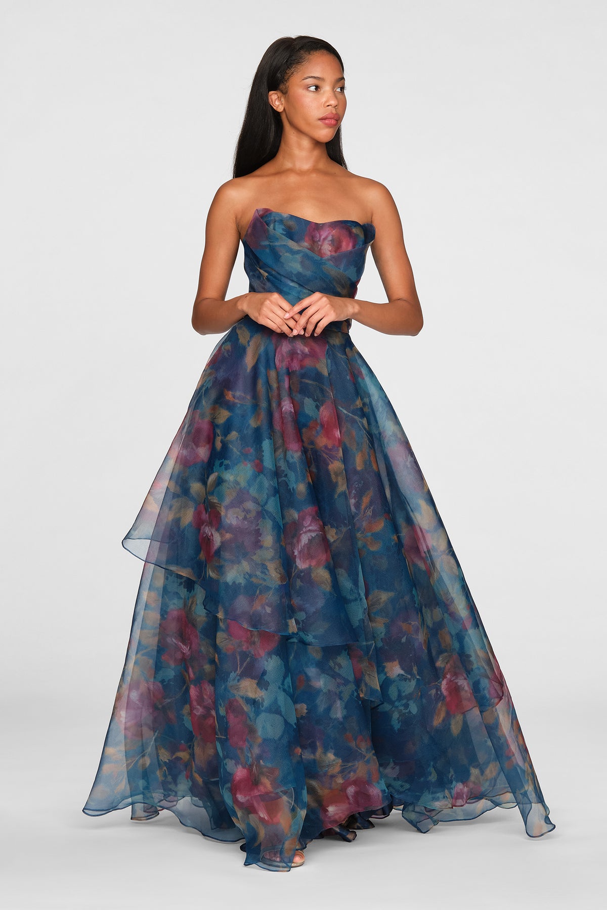 Neve Strapless Asymmetric Gown