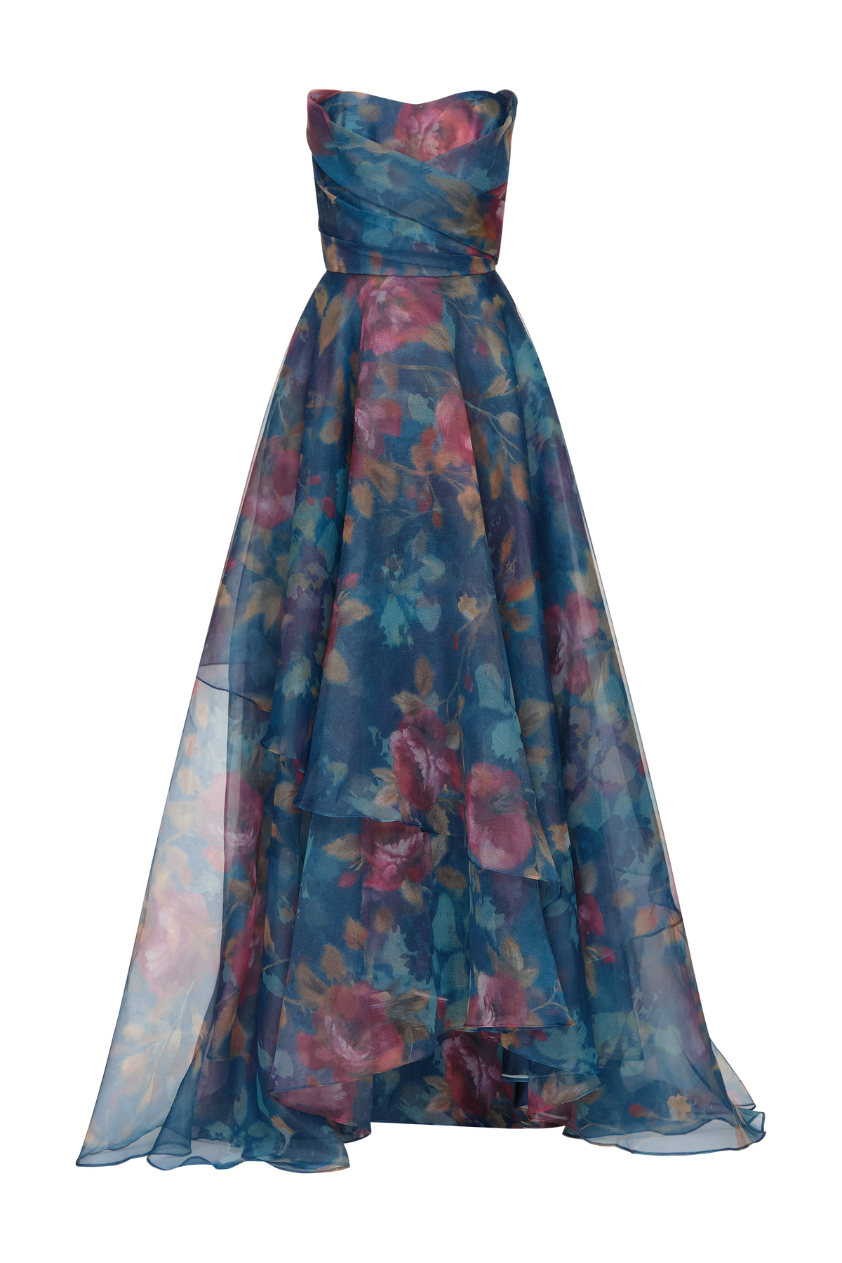 Neve Strapless Asymmetric Gown