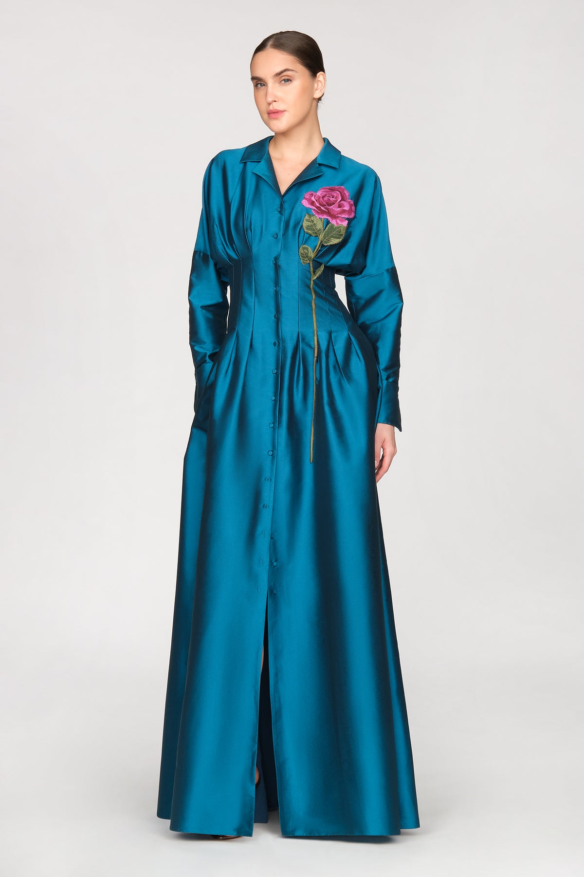 Marlena Taffeta Shirt Dress