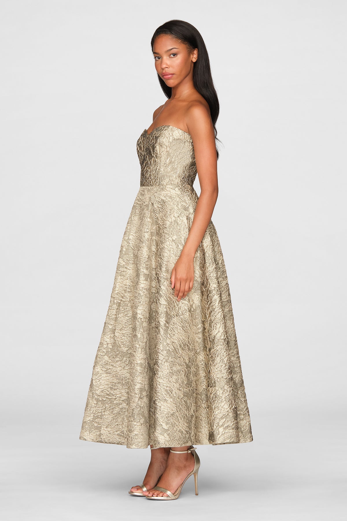 Dakota Metallic Jacquard Gown