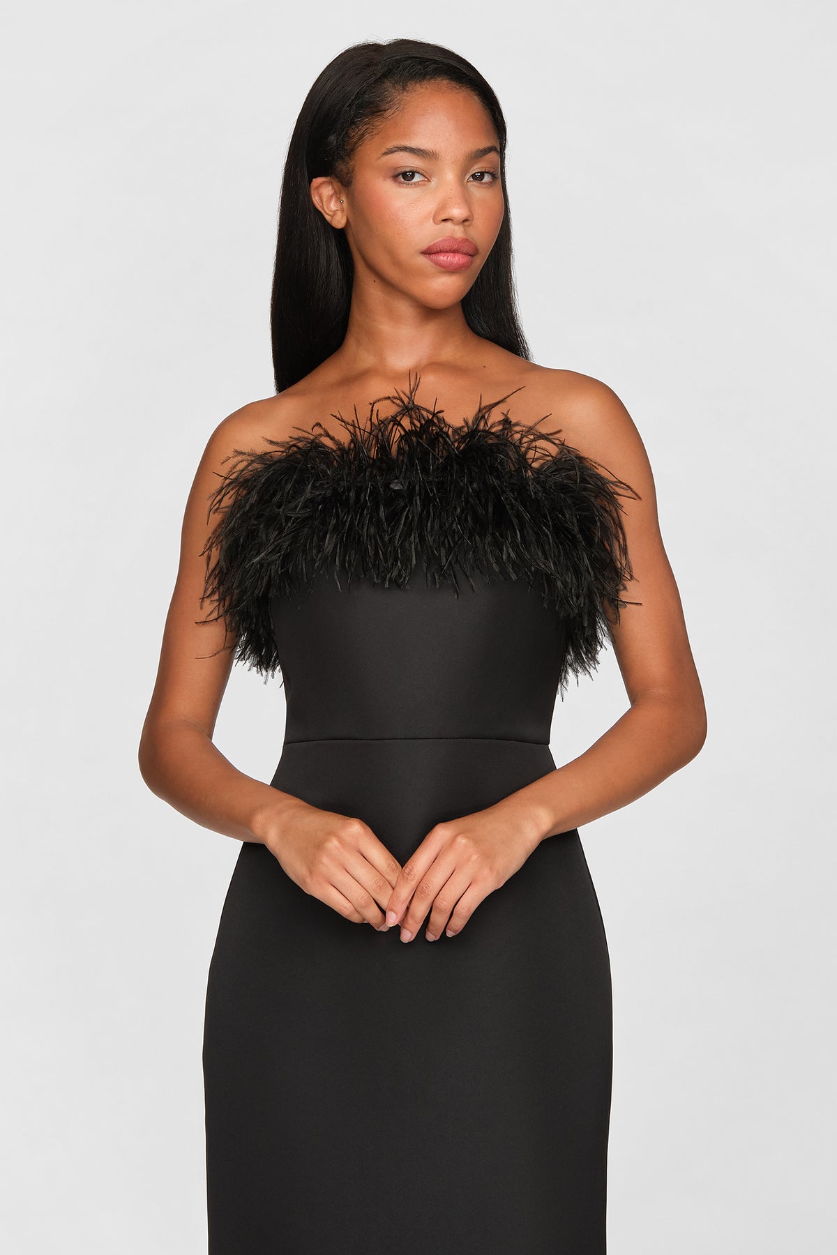 Ginger Feather Sheath Cocktail