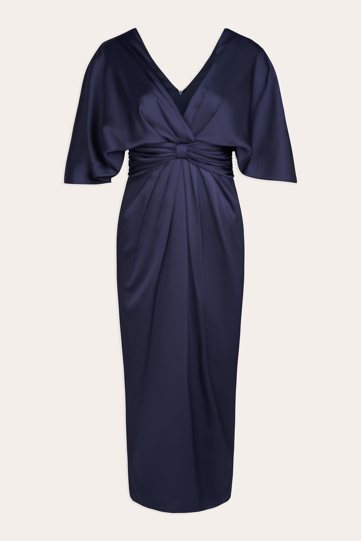 Satin kimono midi dress sale