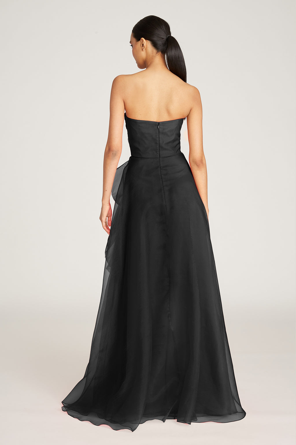 Teresa Strapless Draped Gown – THEIA