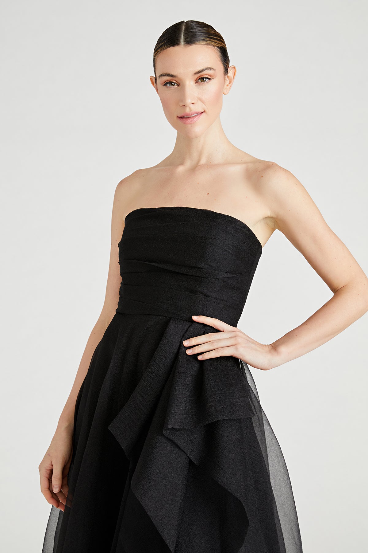 Teresa Strapless Draped Gown