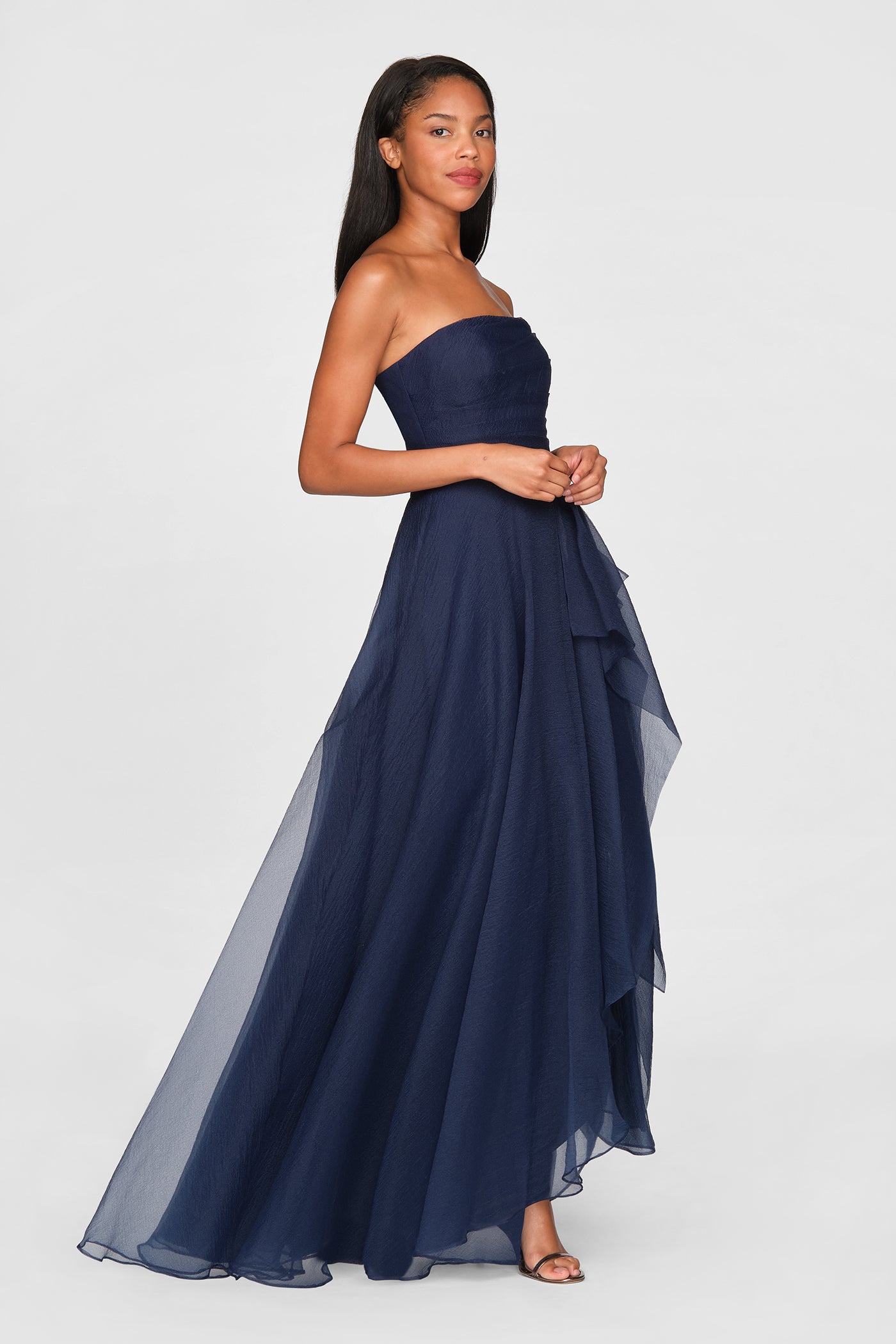 Teresa Strapless Draped Gown