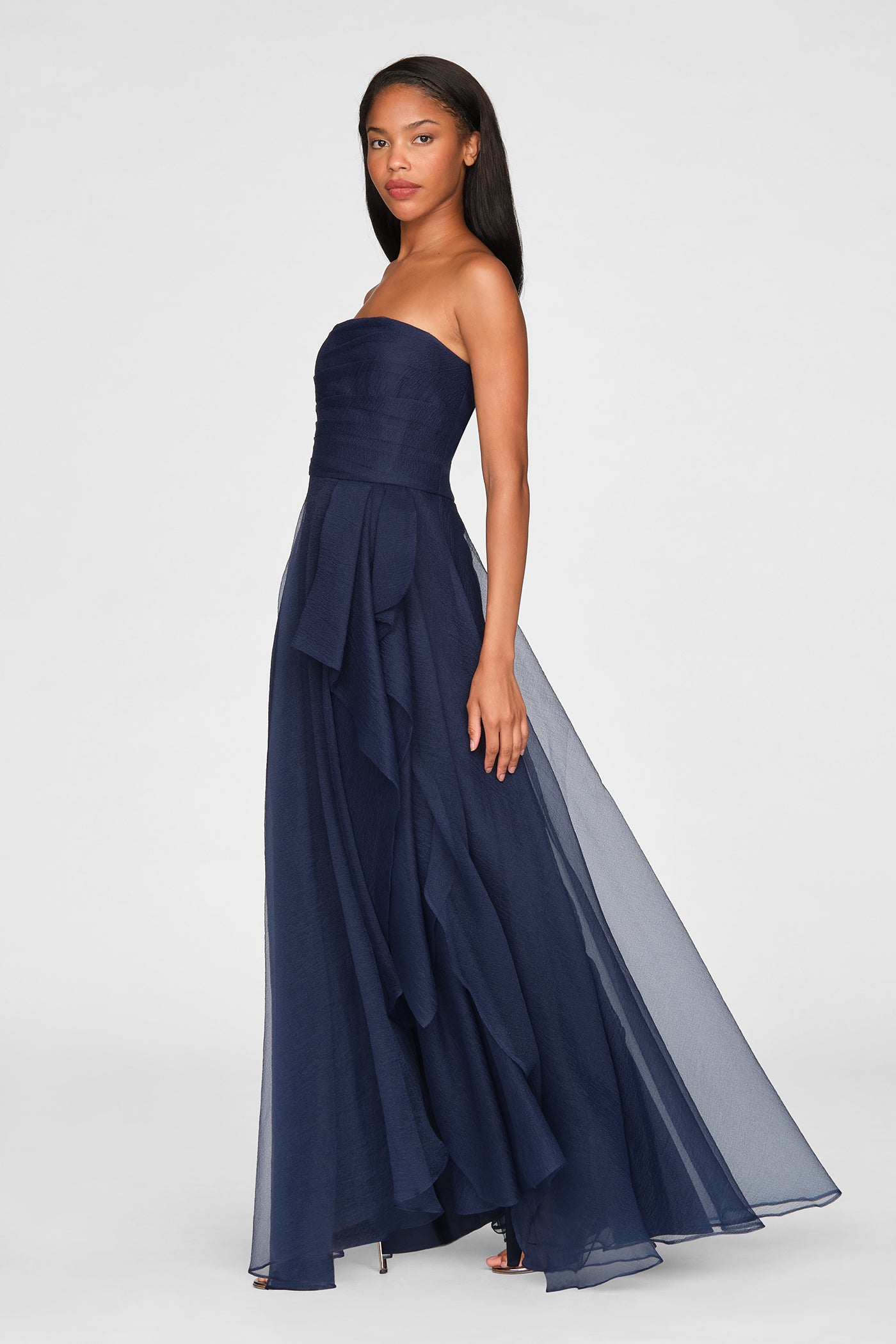 Teresa Strapless Draped Gown