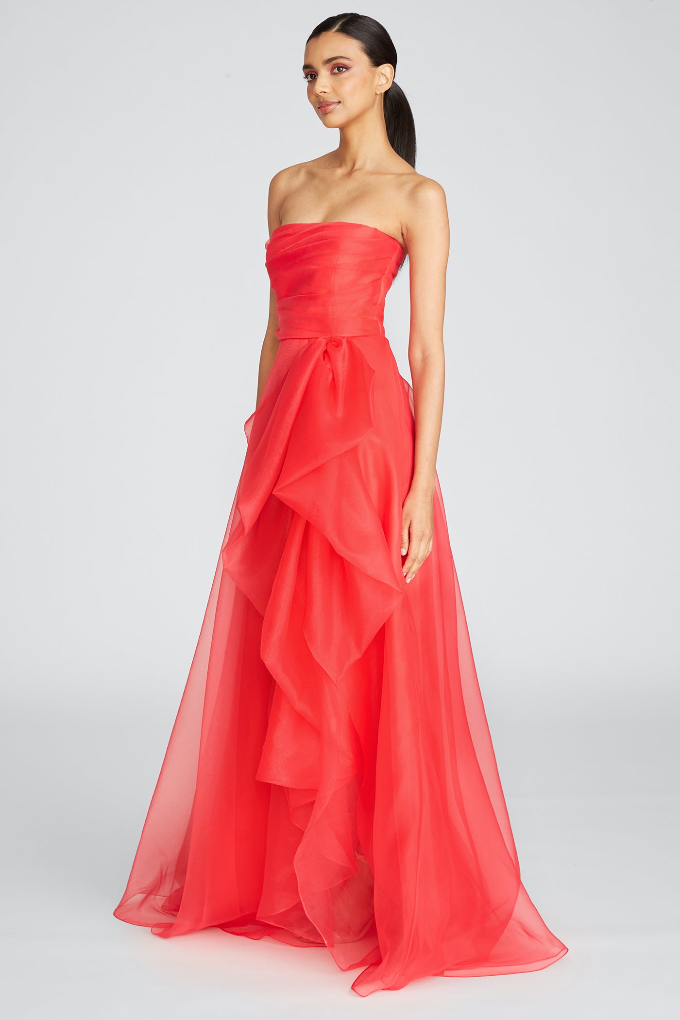 Teresa Strapless Draped Gown