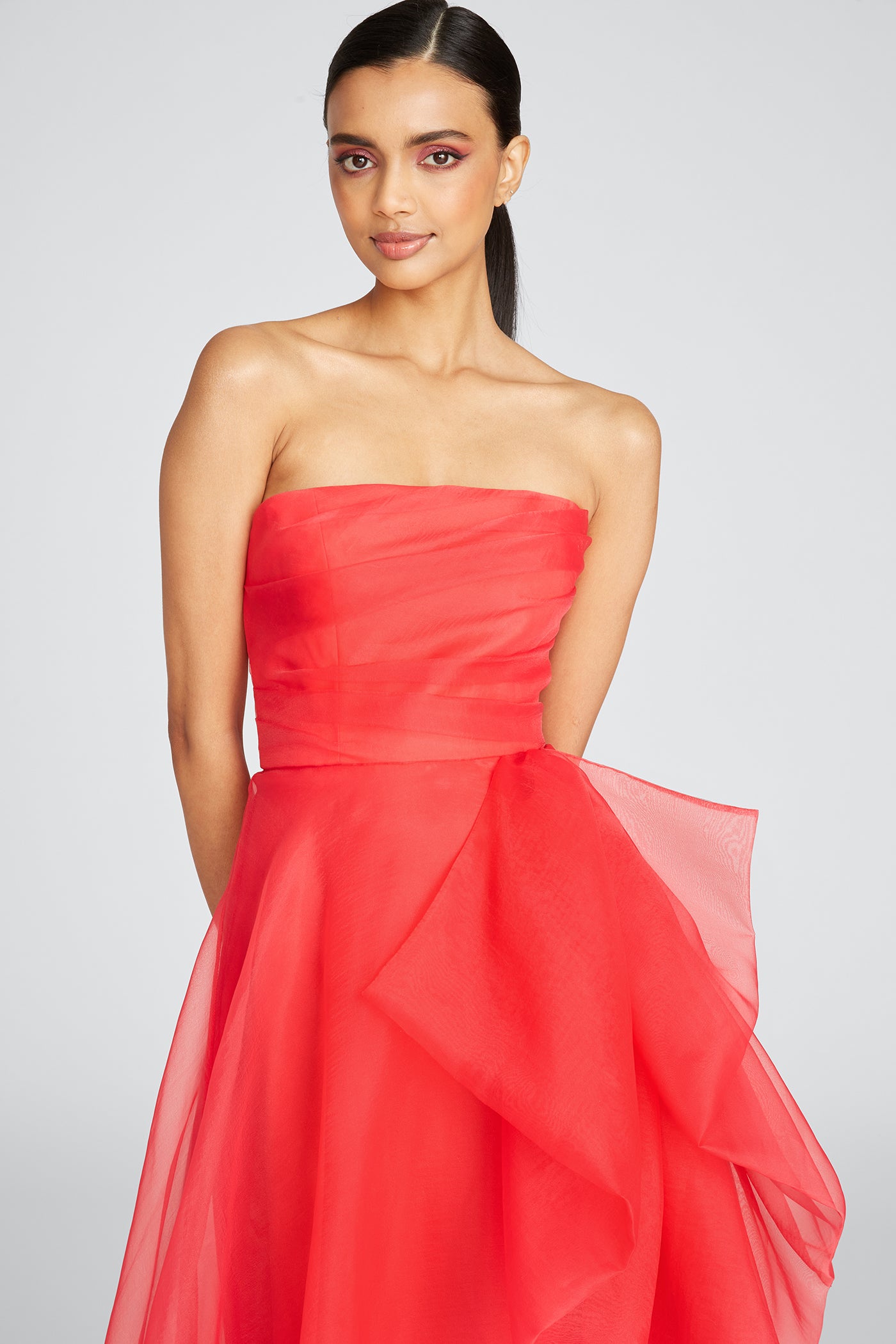 Teresa Strapless Draped Gown