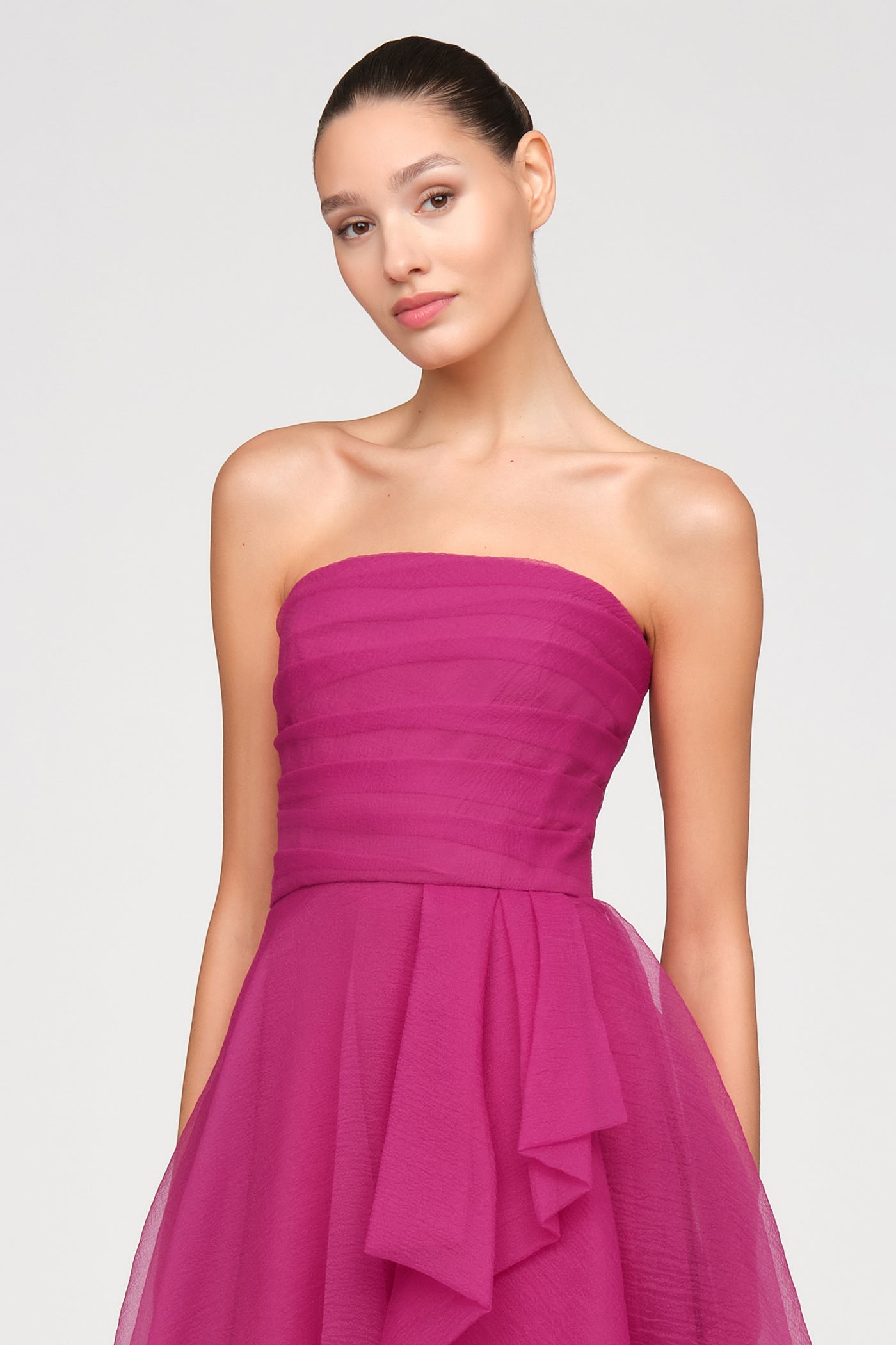 Teresa Strapless Draped Gown