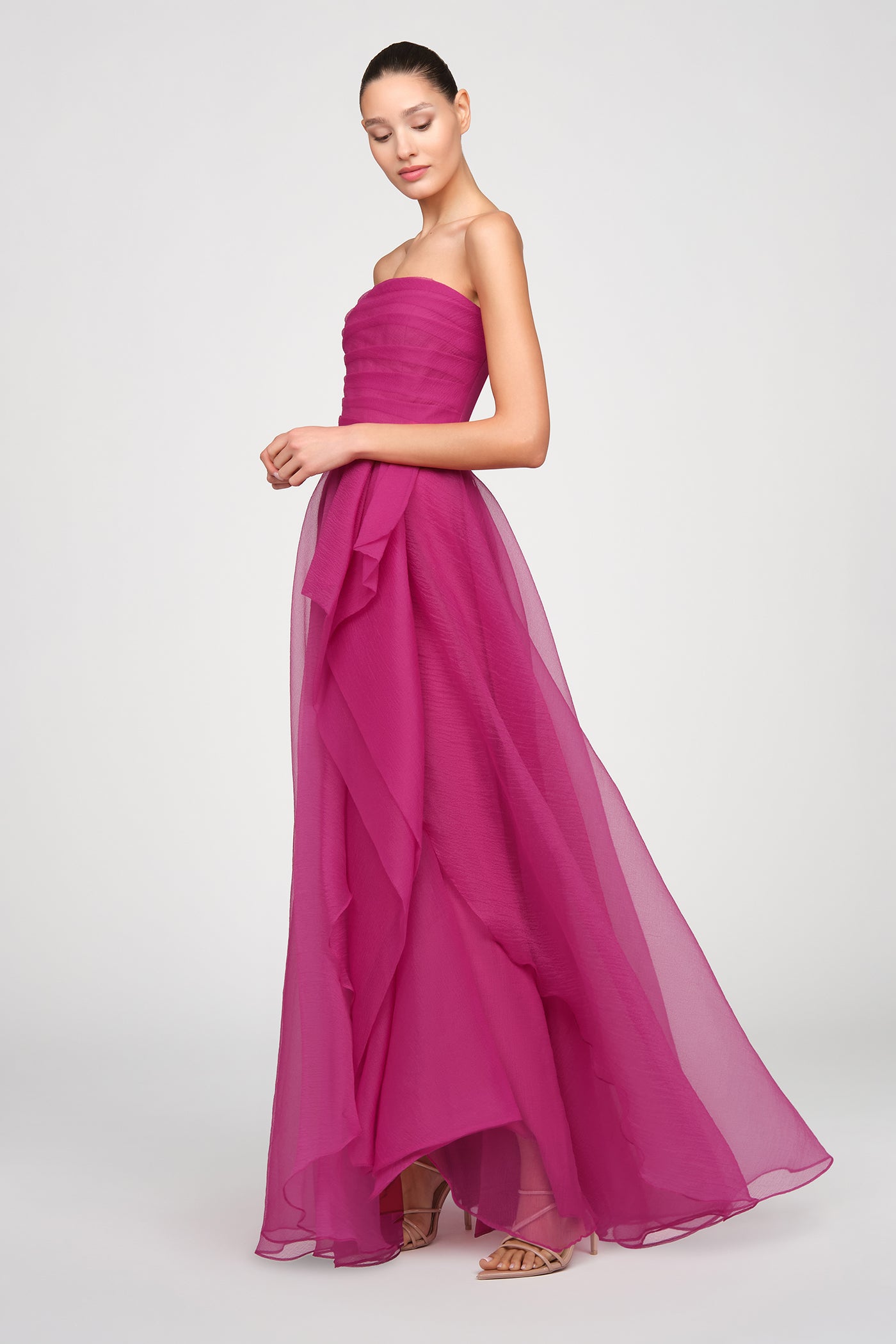Teresa Strapless Draped Gown