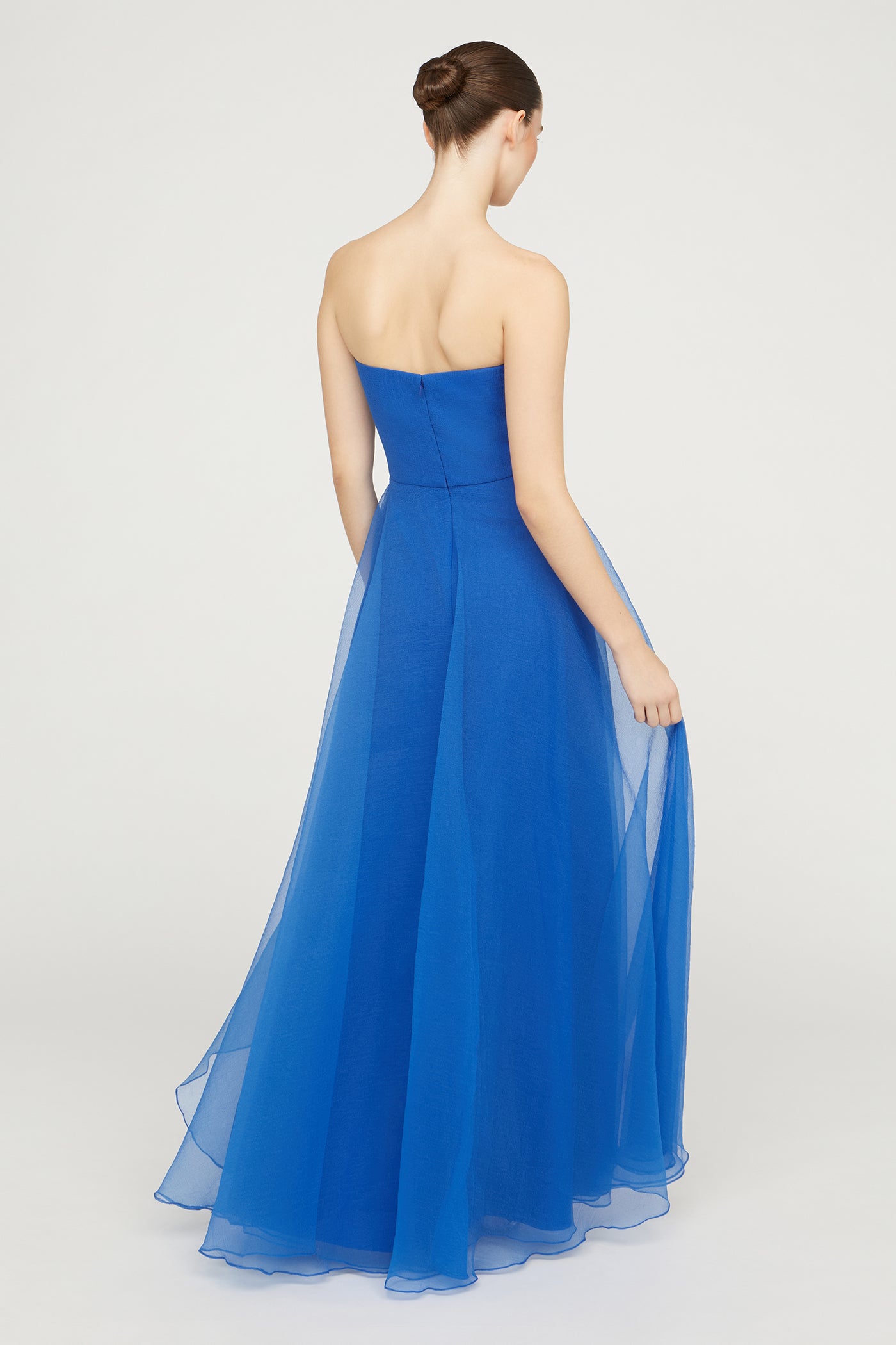 Teresa Strapless Draped Gown THEIA Teresa Strapless Draped Gown THEIA