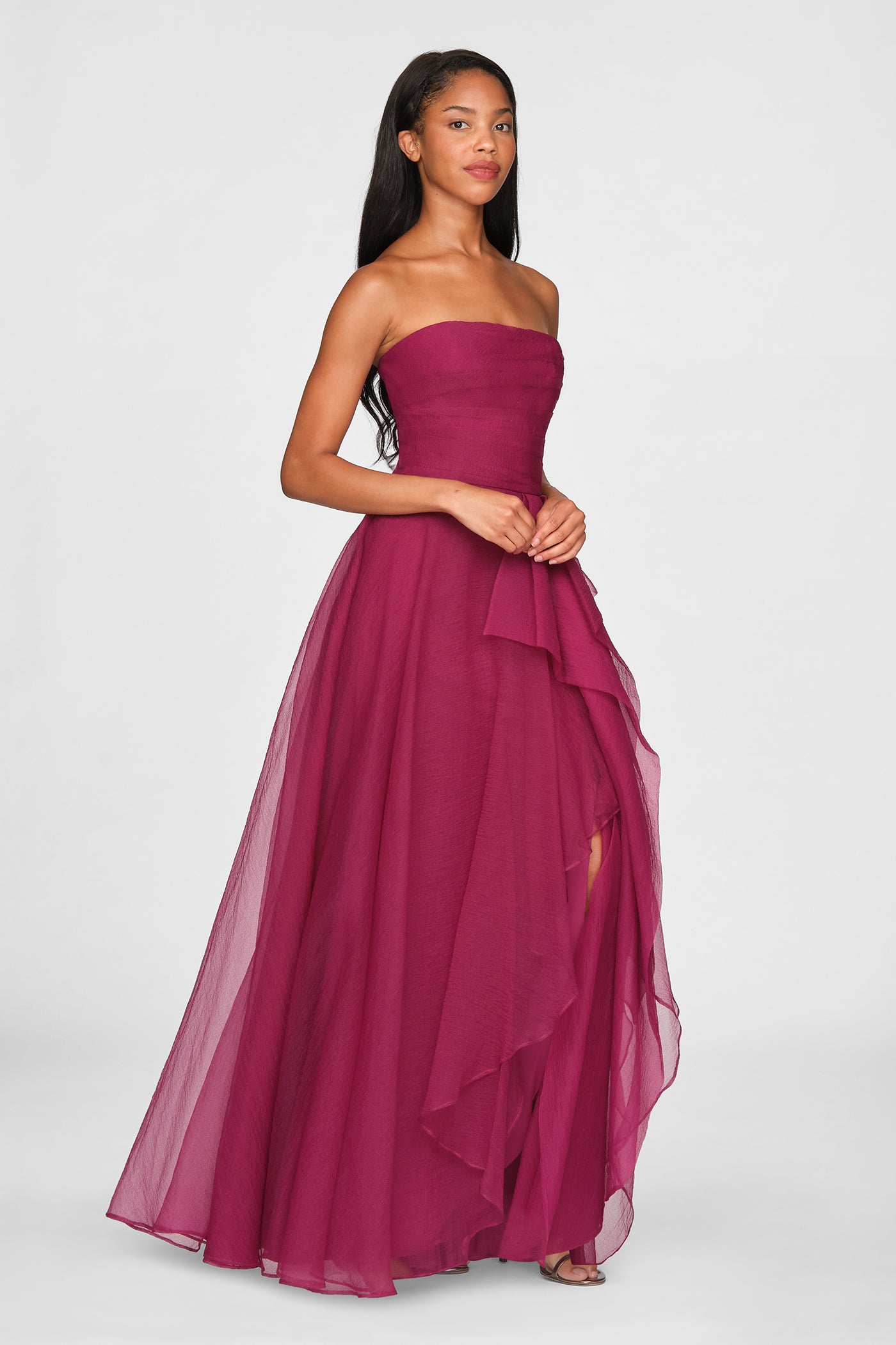 Teresa Strapless Draped Gown