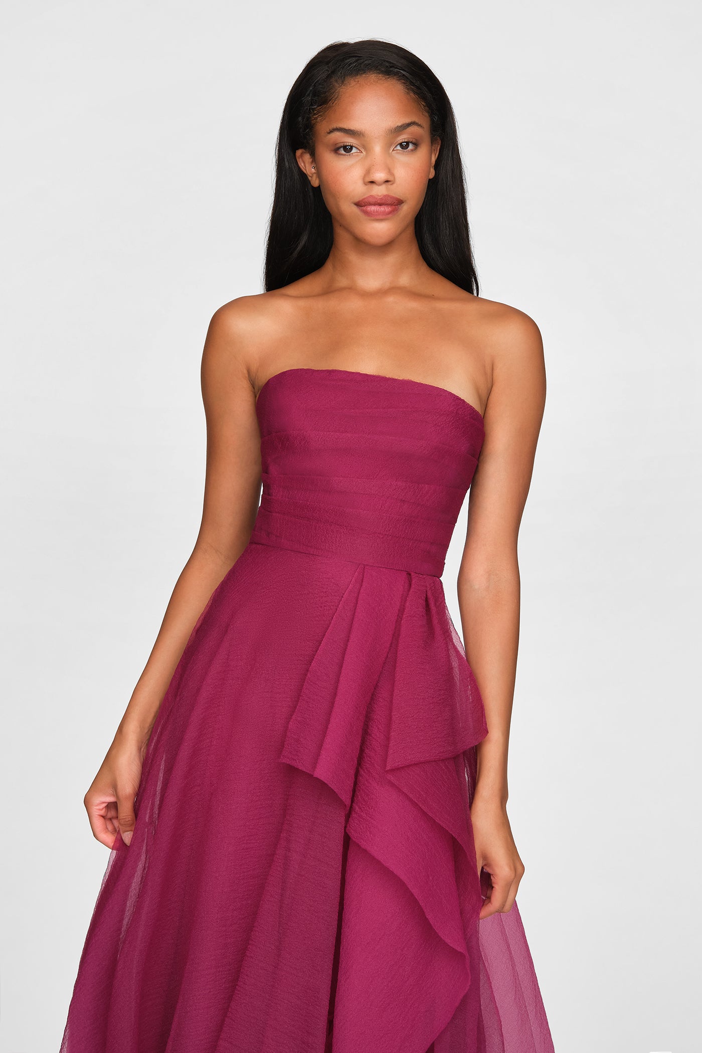 Teresa Strapless Draped Gown