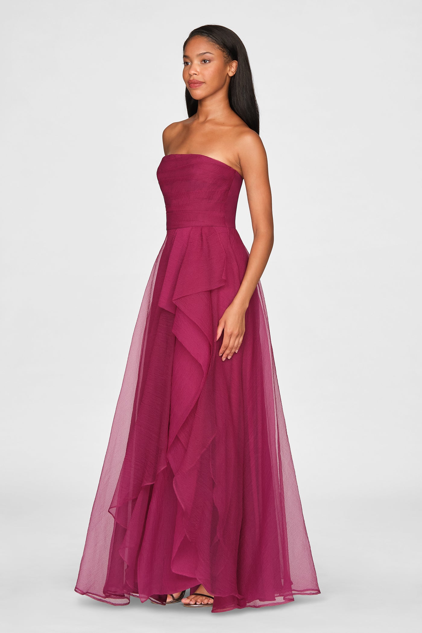 Teresa Strapless Draped Gown