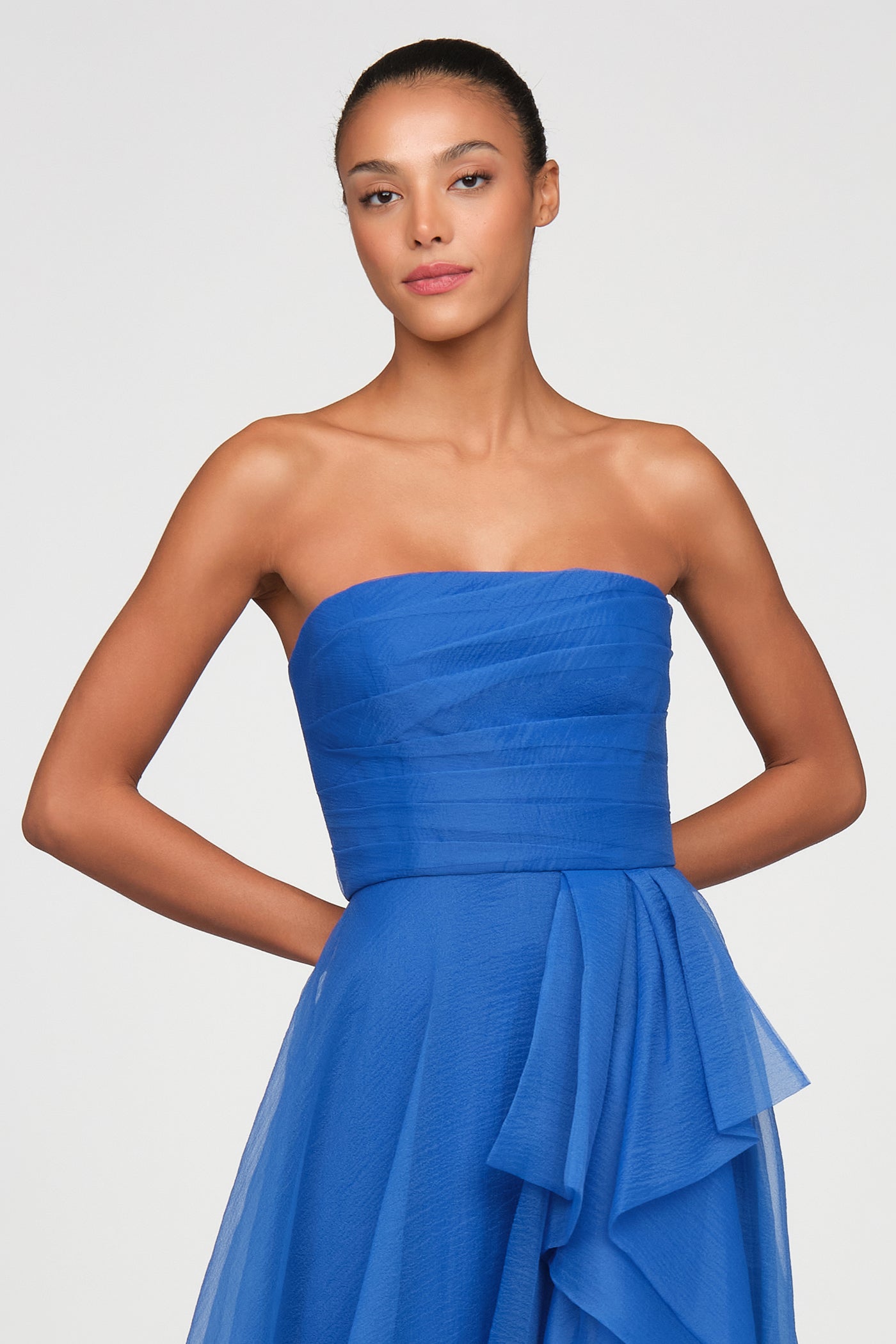 Teresa Strapless Draped Gown